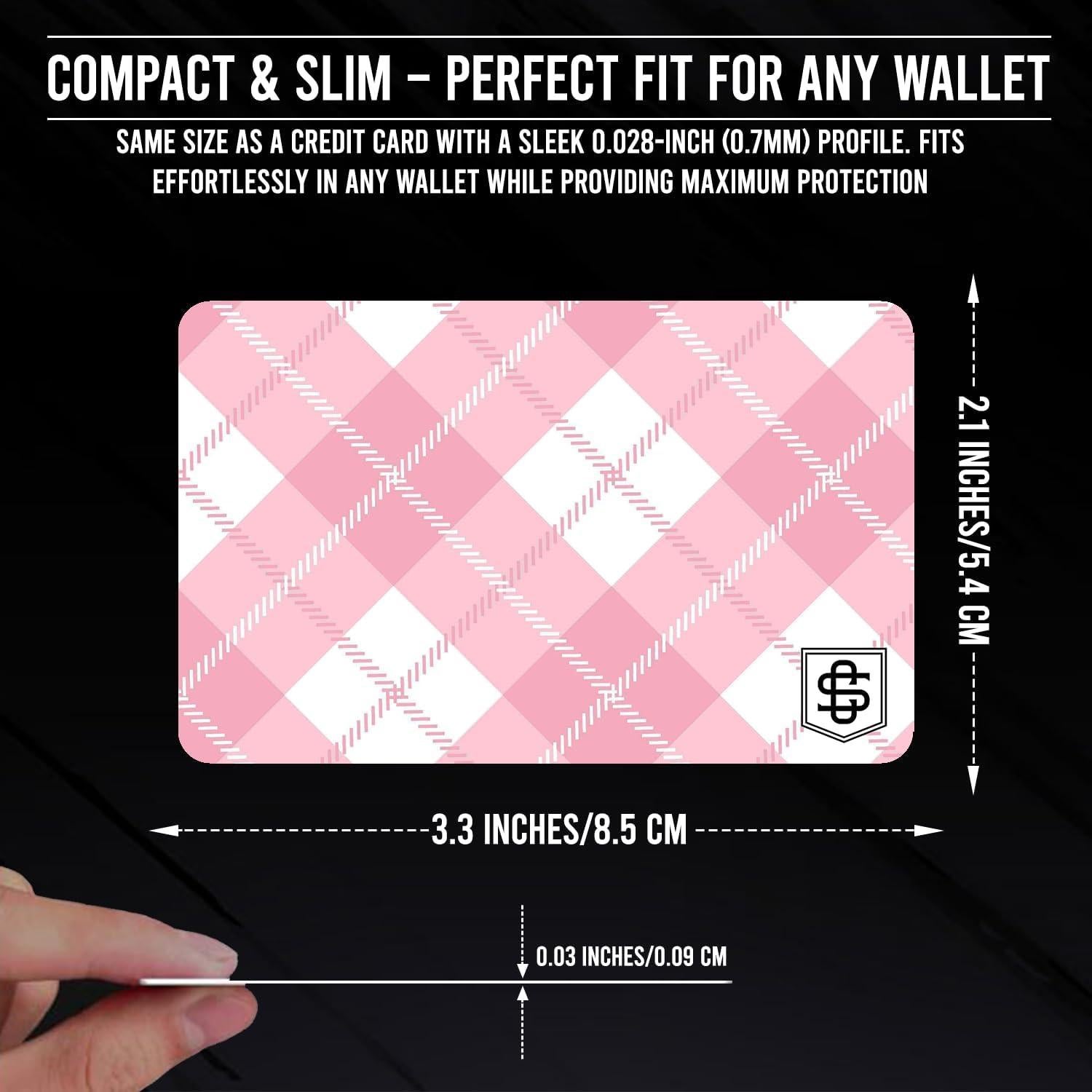 Tarjetas Bloqueadoras RFID Cryptid CS001 - 4 Pack Cuadro Rosa