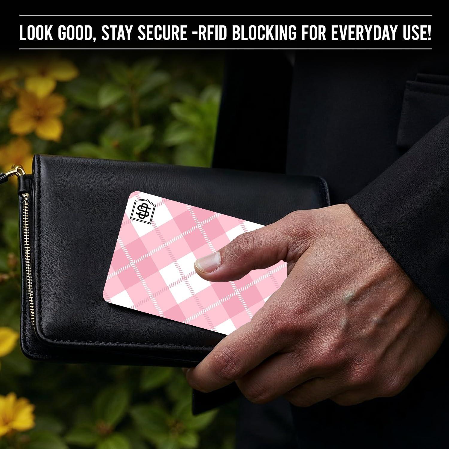 Tarjetas Bloqueadoras RFID Cryptid CS001 - 4 Pack Cuadro Rosa