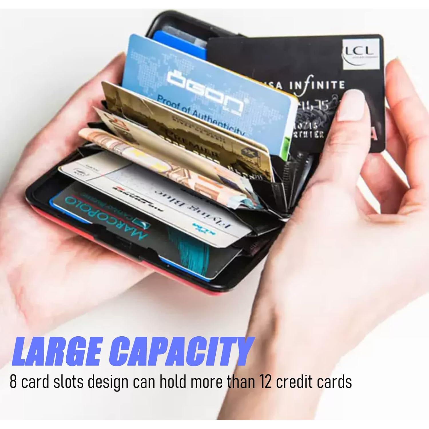 Billetera Mini RFID Aluminio Maicican Mármol Púrpura 10.9x7.4cm