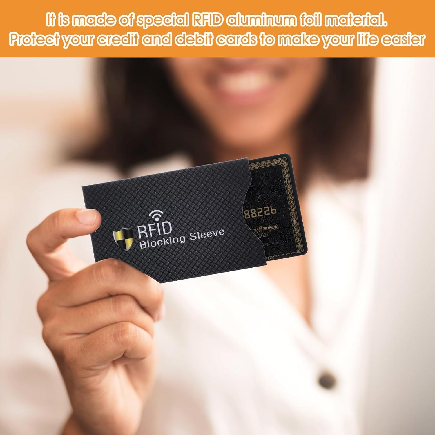 12 Fundas Bloqueadoras RFID AOZUO para Tarjetas de Crédito