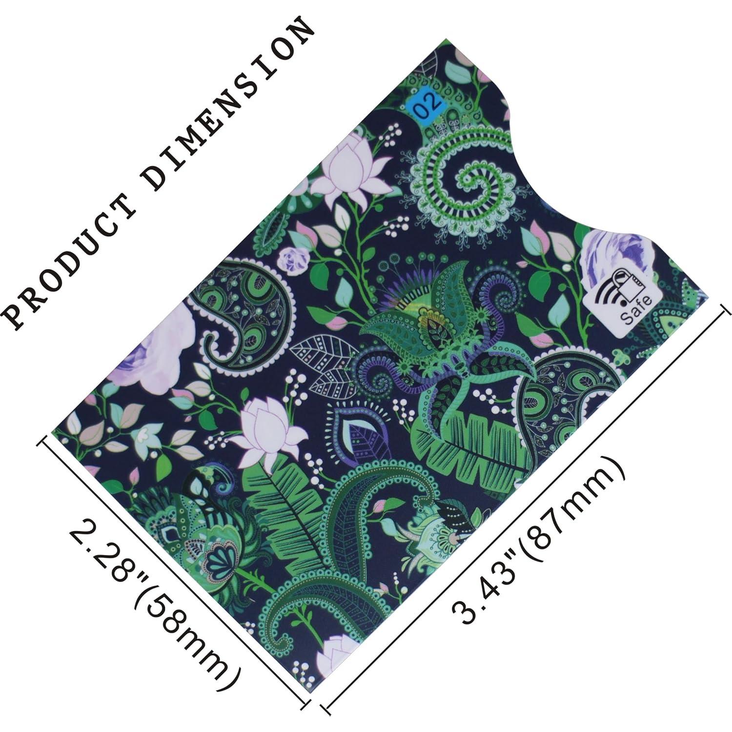 Juego de 8 Fundas Antirrobo RFID Larian Paisley Protección