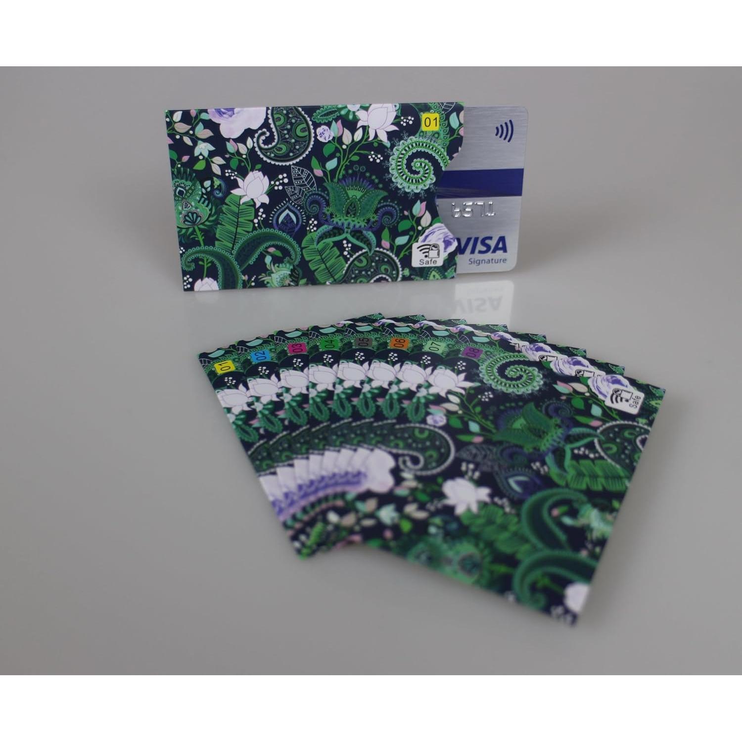 Juego de 8 Fundas Antirrobo RFID Larian Paisley Protección