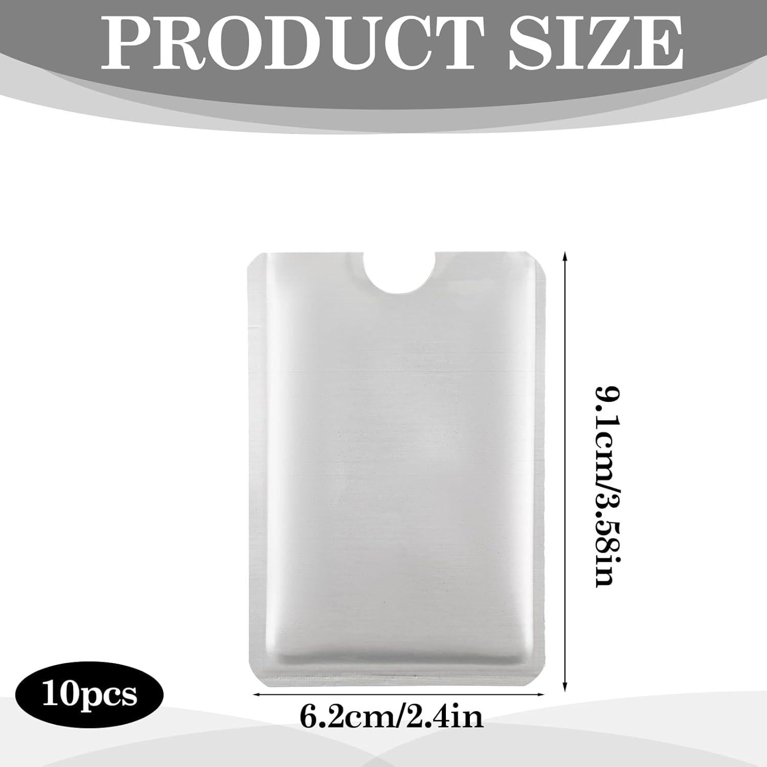 10 Fundas Antirrobo RFID Tarjetero Bruislard 9.09x6.20cm