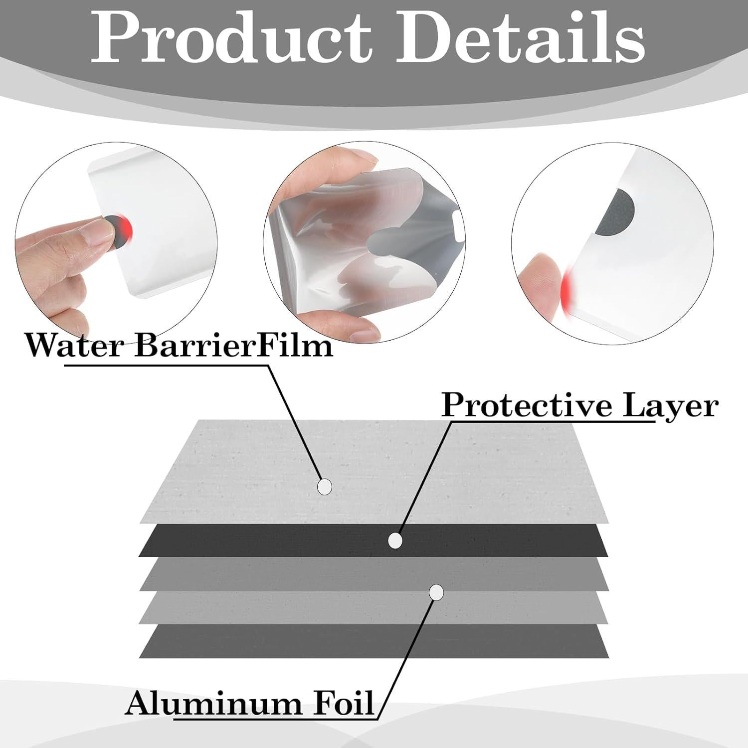10 Fundas Antirrobo RFID Tarjetero Bruislard 9.09x6.20cm