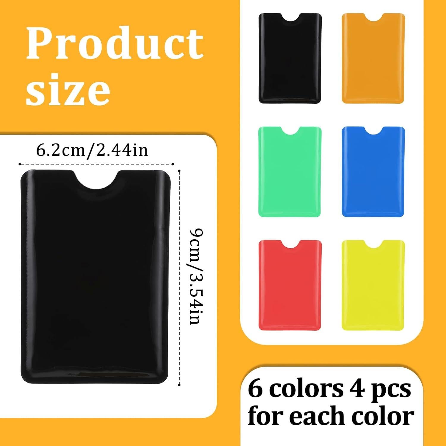 24 Fundas Bloqueadoras RFID para Tarjetas de Crédito - Colores Brillantes
