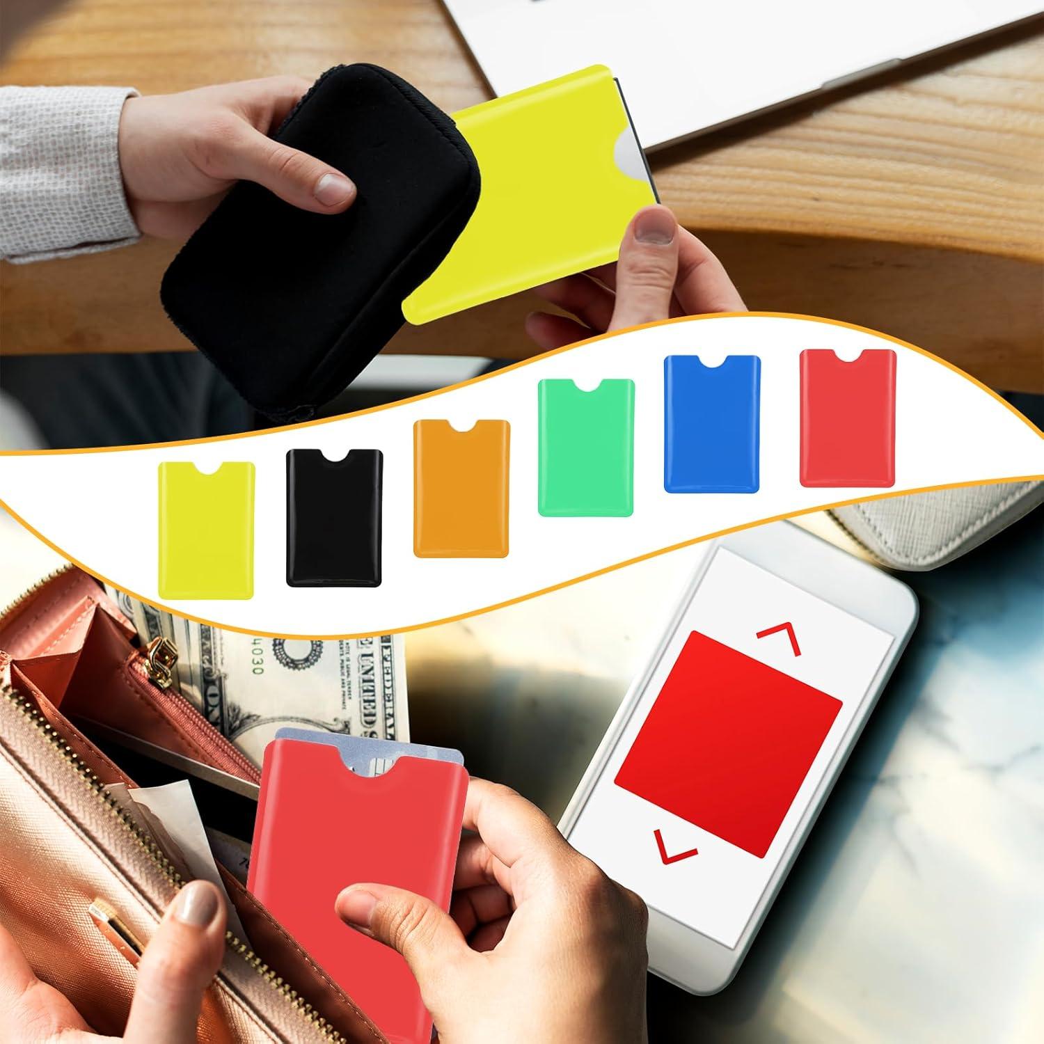 24 Fundas Bloqueadoras RFID para Tarjetas de Crédito - Colores Brillantes