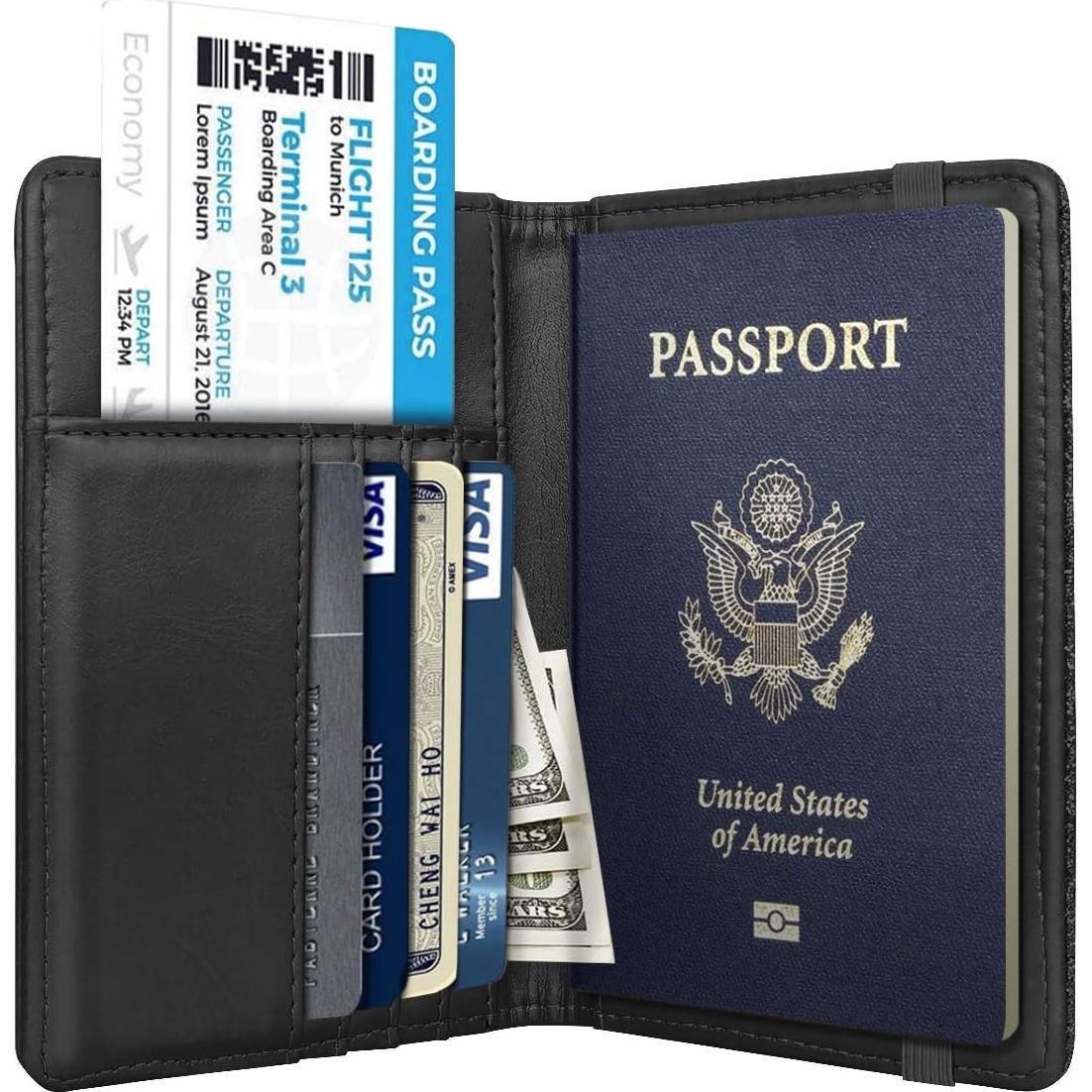 Funda de Pasaporte Coco Rossi Rosa con Bloqueo RFID para Mujeres