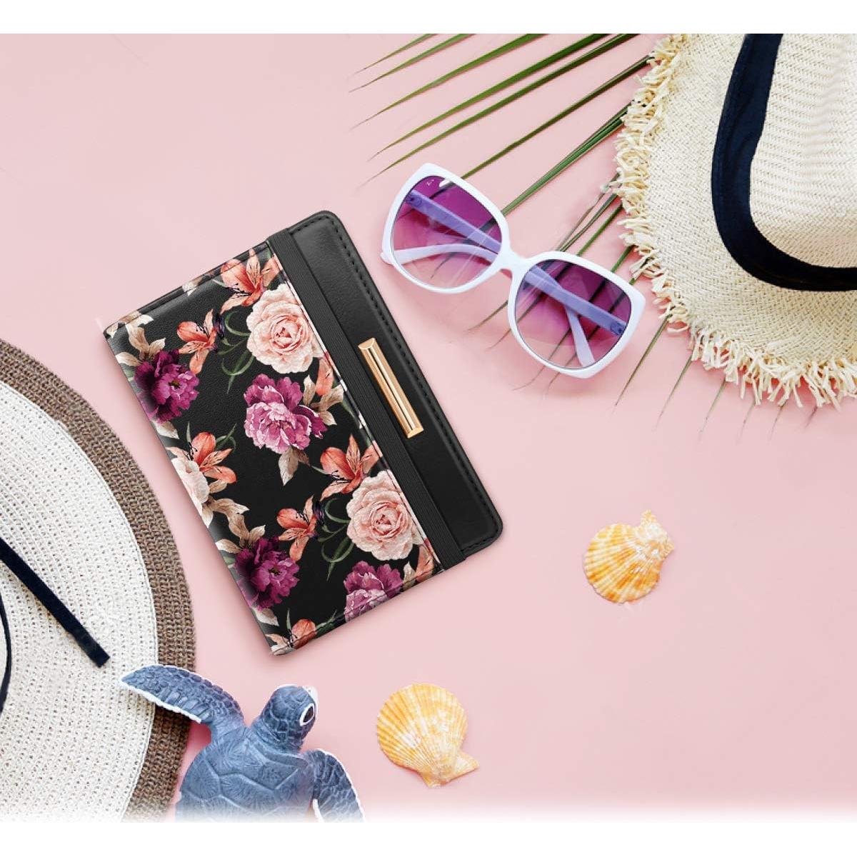 Funda de Pasaporte Coco Rossi Rosa con Bloqueo RFID para Mujeres