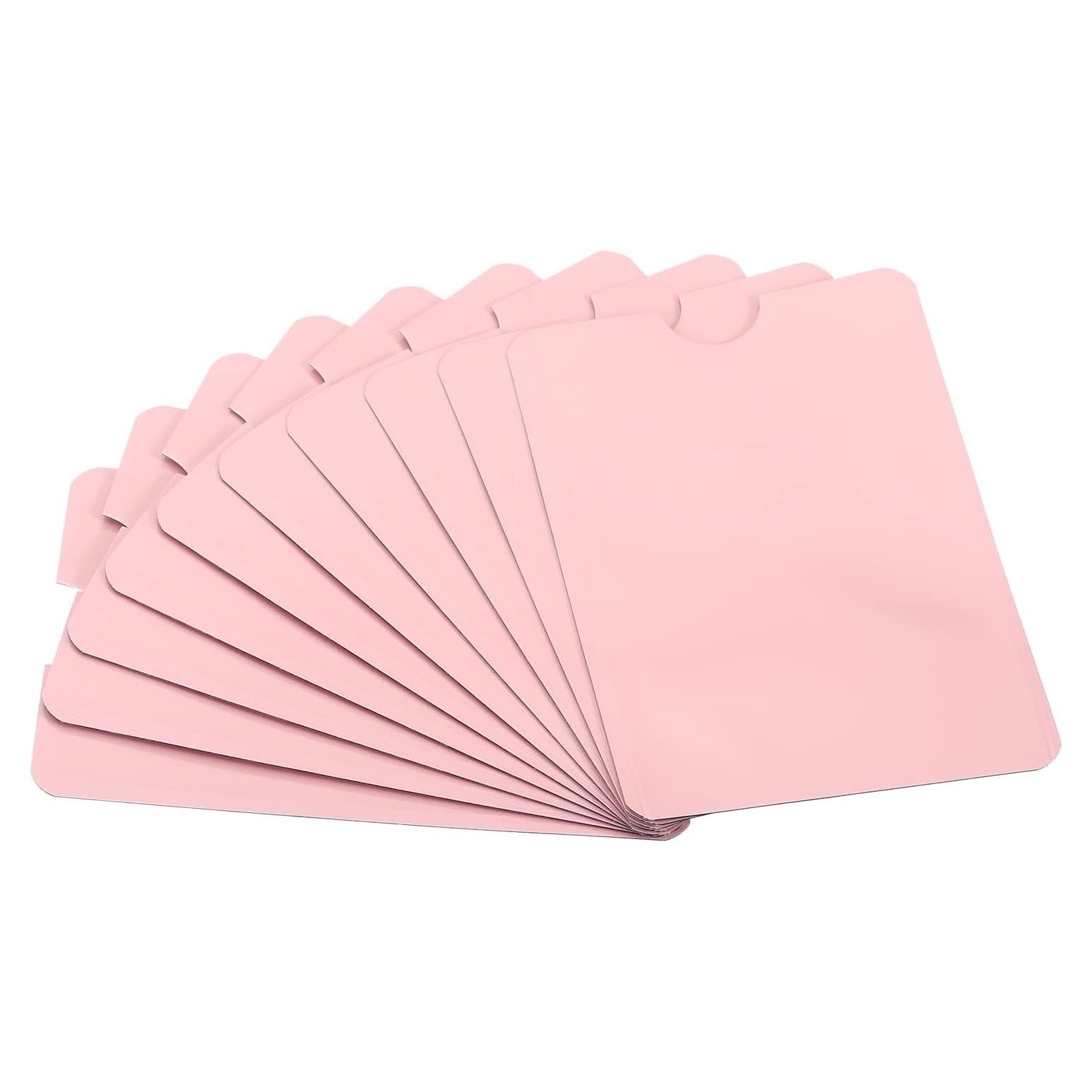 Fundas de Tarjetas RFID PATIKIL 10 Pcs Aluminio Rosa