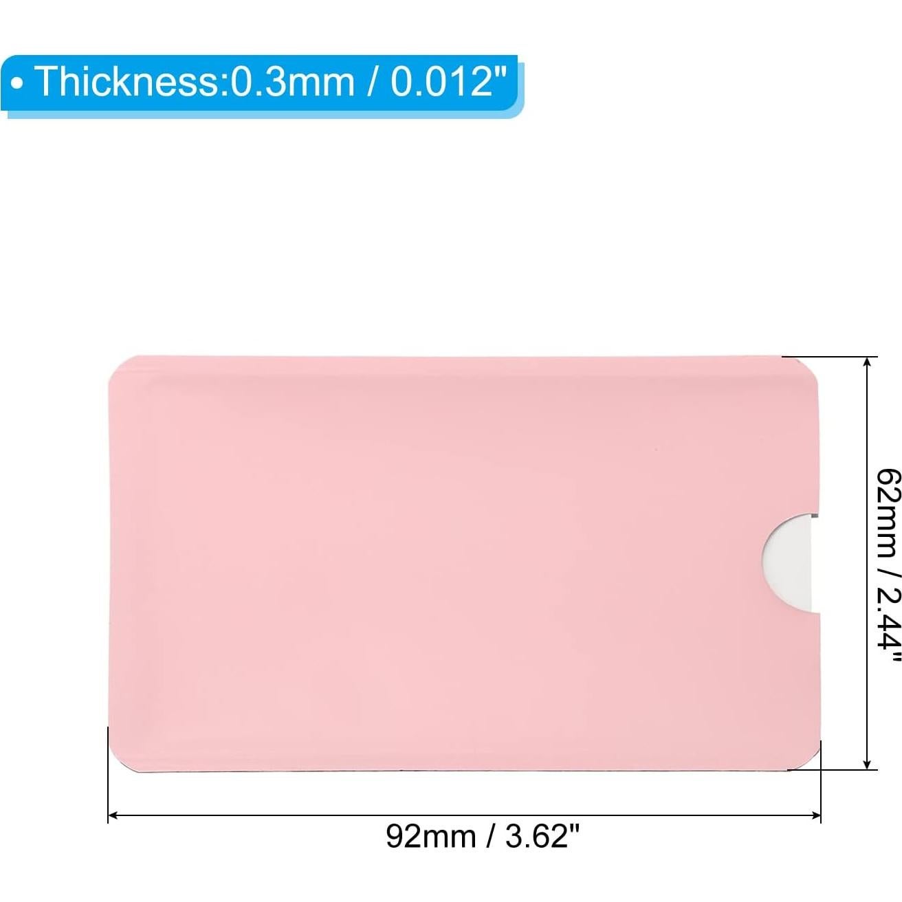 Fundas de Tarjetas RFID PATIKIL 10 Pcs Aluminio Rosa