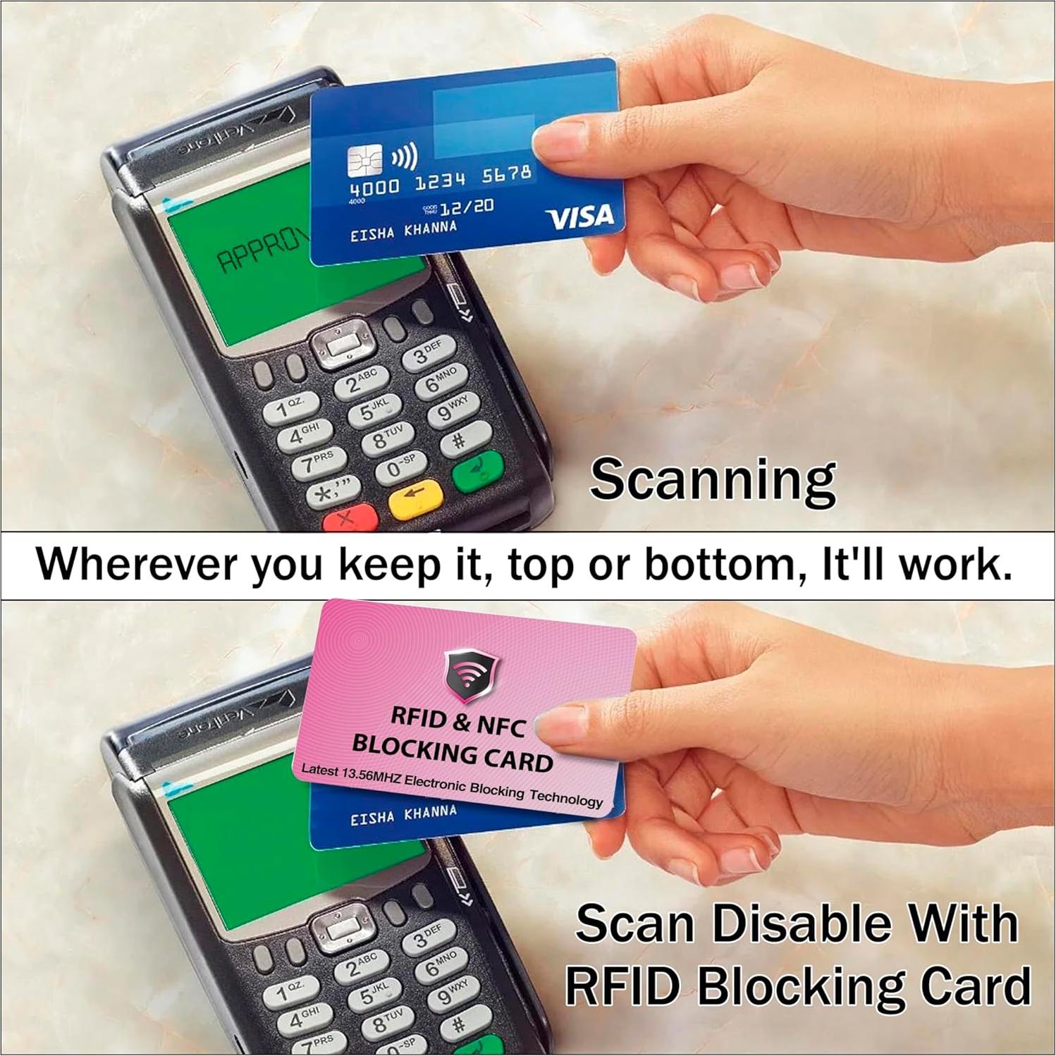 Tarjetas de Bloqueo RFID SaiTech IT - 2 Pcs Rosa