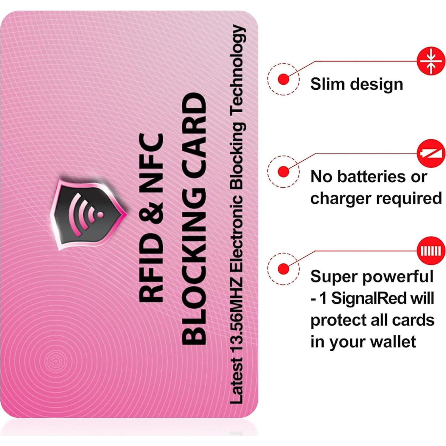 Tarjetas de Bloqueo RFID SaiTech IT - 2 Pcs Rosa