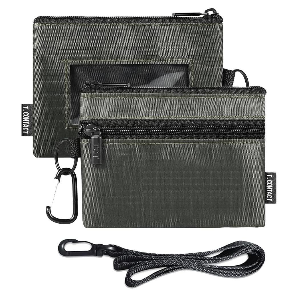 Billetera Slim T.CONTACT Verde a Prueba de RFID Compacta