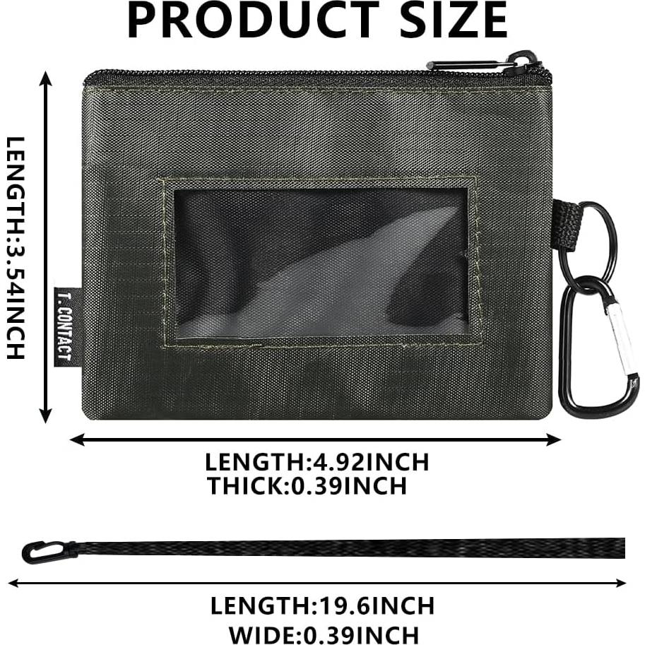 Billetera Slim T.CONTACT Verde a Prueba de RFID Compacta