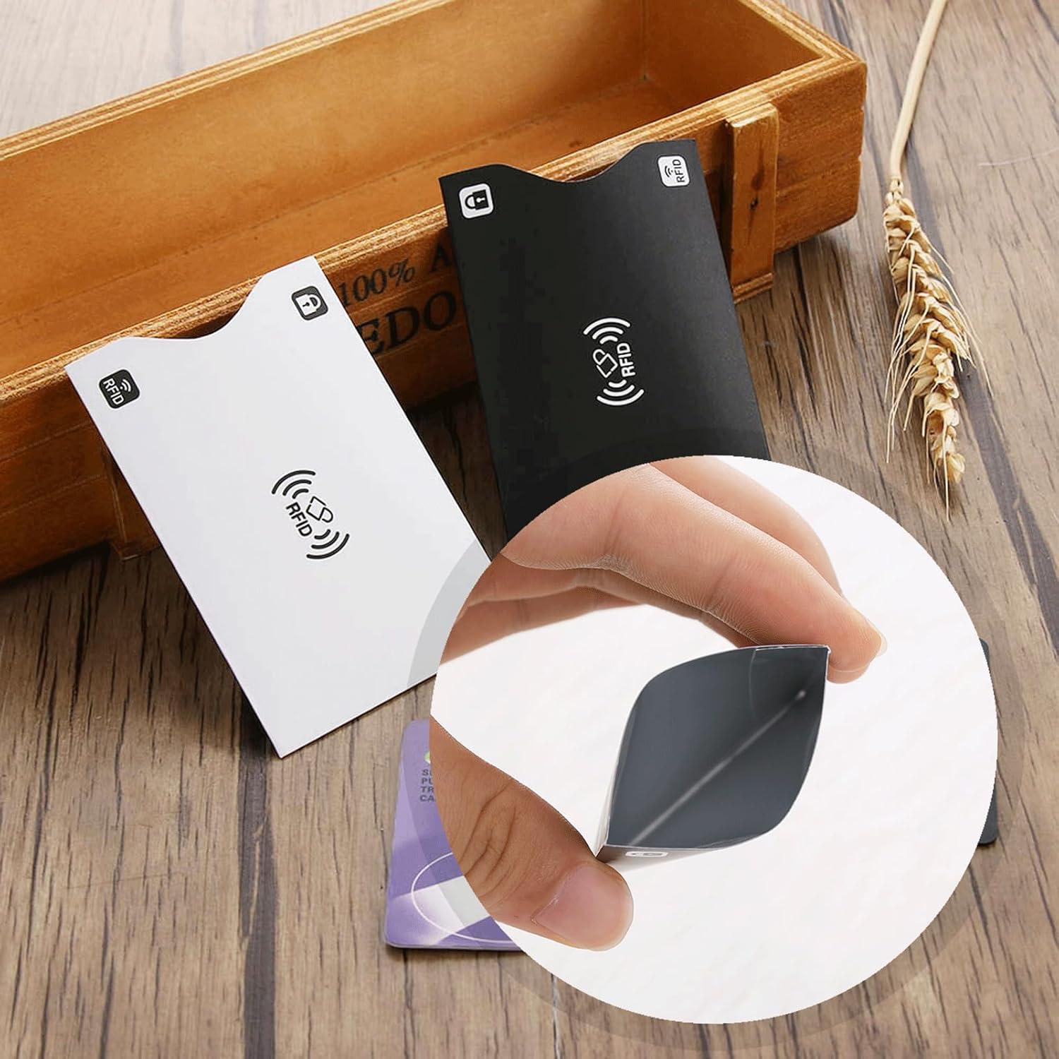 50 Fundas Bloqueadoras RFID Mimalexin Coloridas 9.14x6.1cm