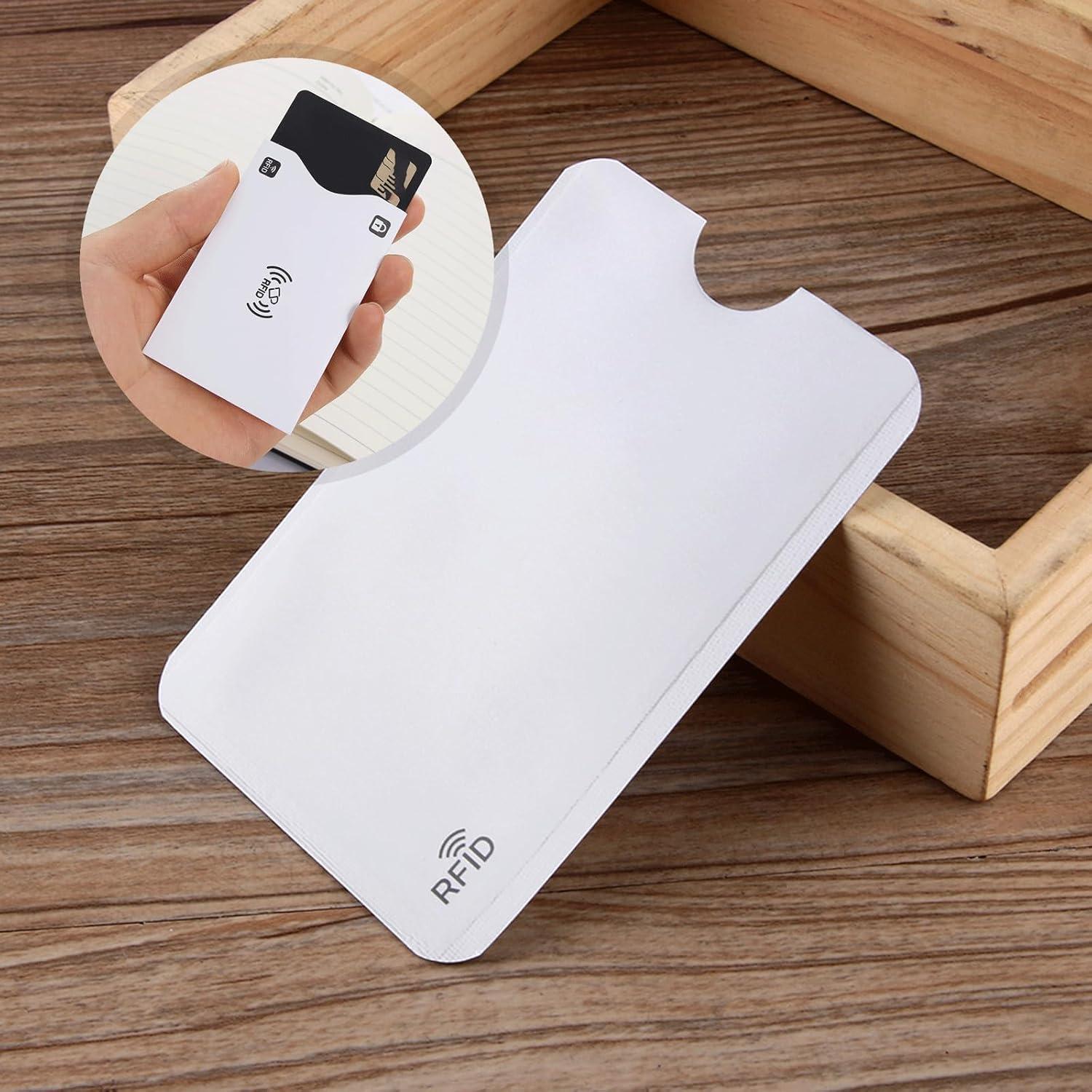 50 Fundas Bloqueadoras RFID Mimalexin Coloridas 9.14x6.1cm