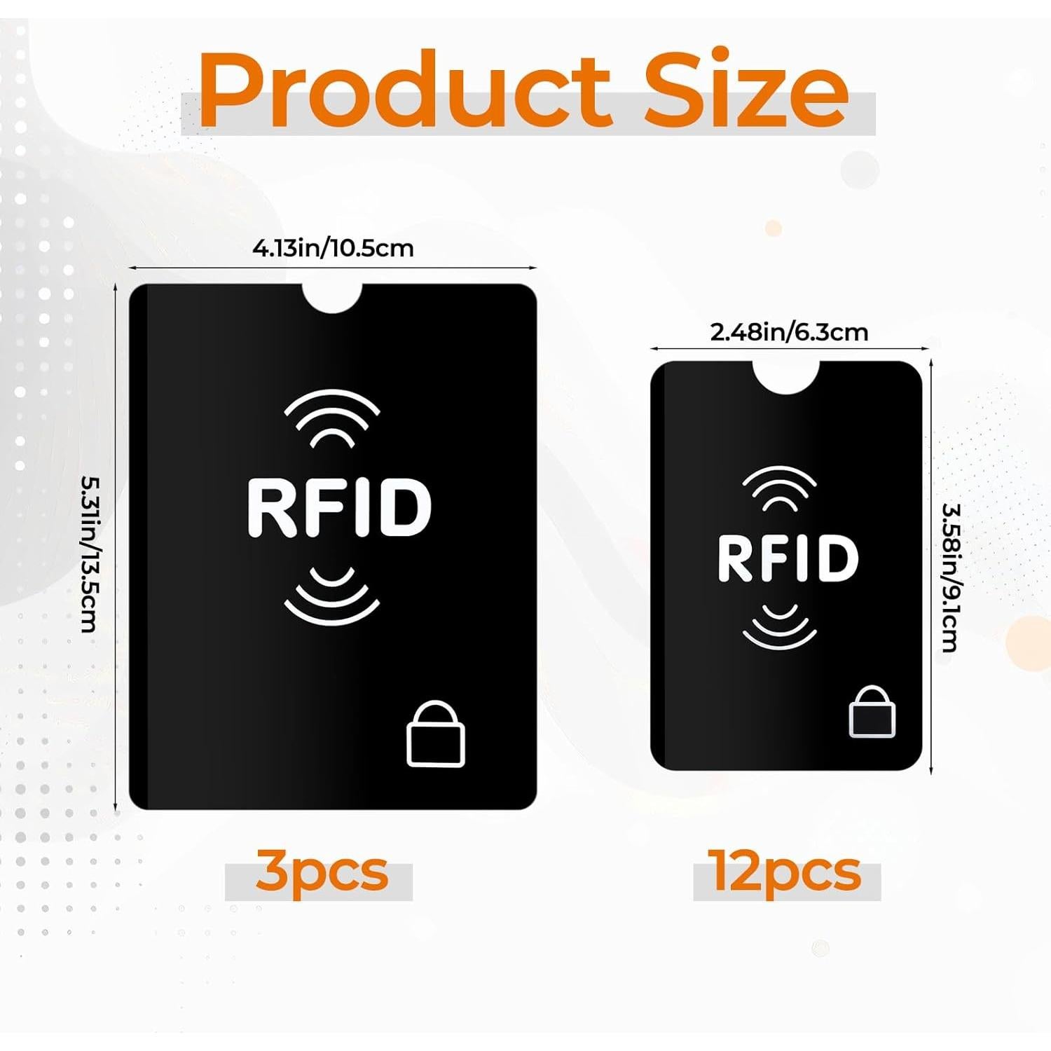 Mangas Bloqueadoras RFID Fyntave para Tarjetas y Pasaporte (15 PCS)