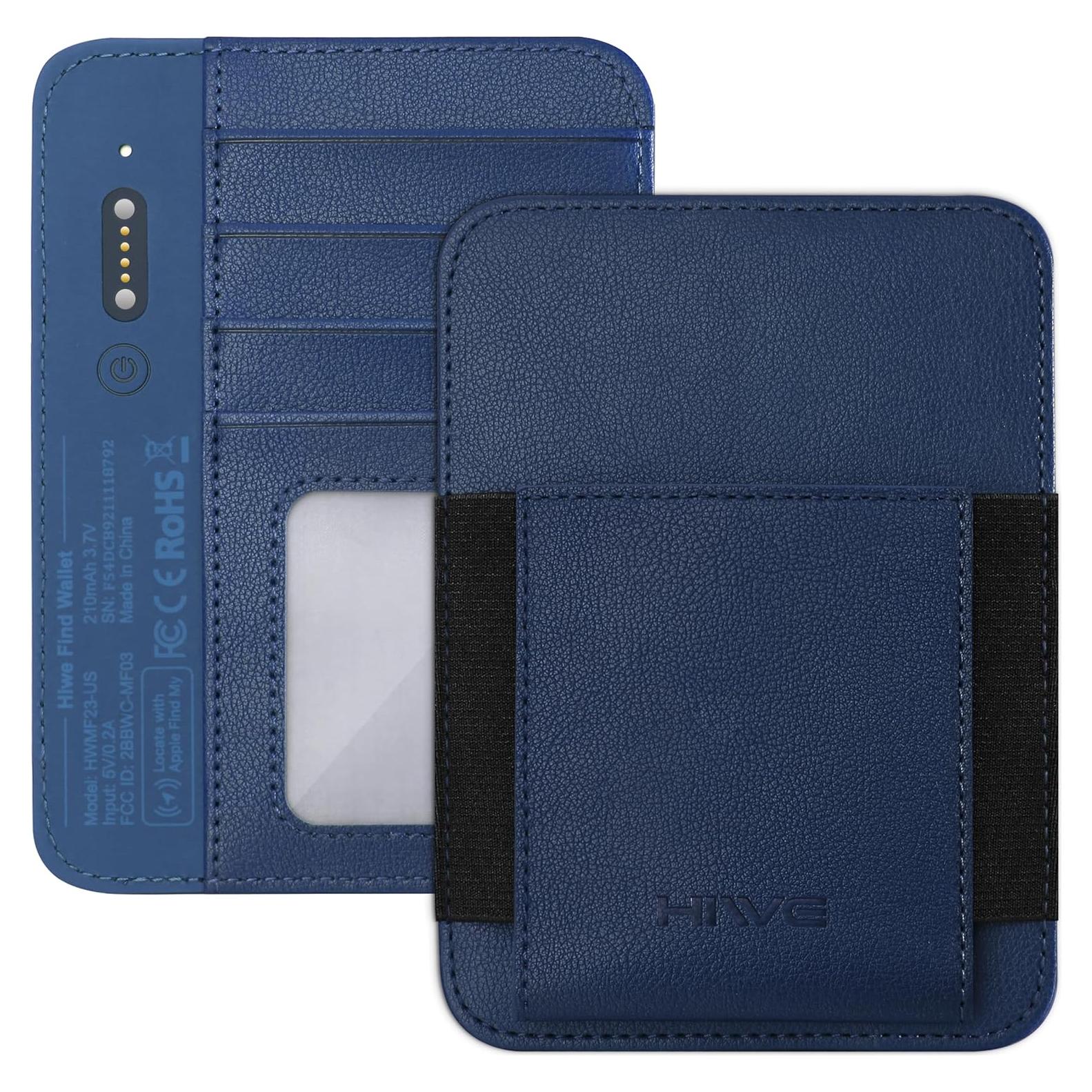 Soporte de Pasaporte HiWe Azul con Rastreador Find My y Bloqueo RFID