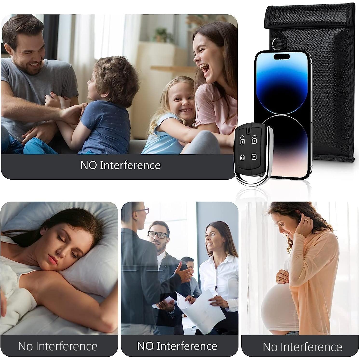 Bolsas Faraday Simket 2 Unidades para Teléfonos y Llaves Auto