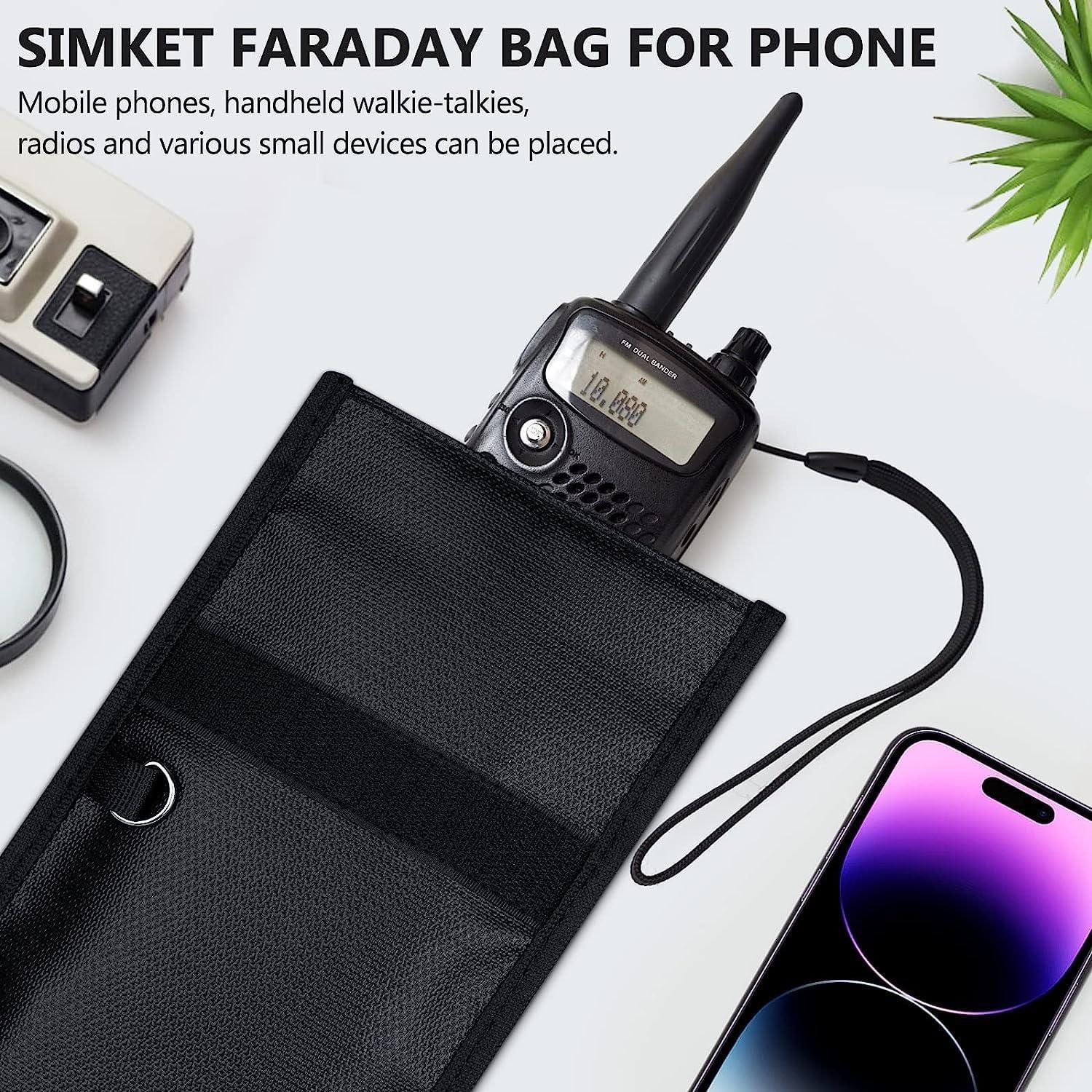 Bolsas Faraday Simket 2 Unidades para Teléfonos y Llaves Auto