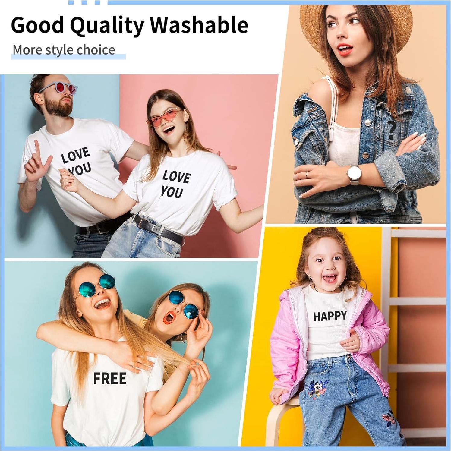 Letras de Planchar Lucomb 440 Piezas Vinilo Negro 2"