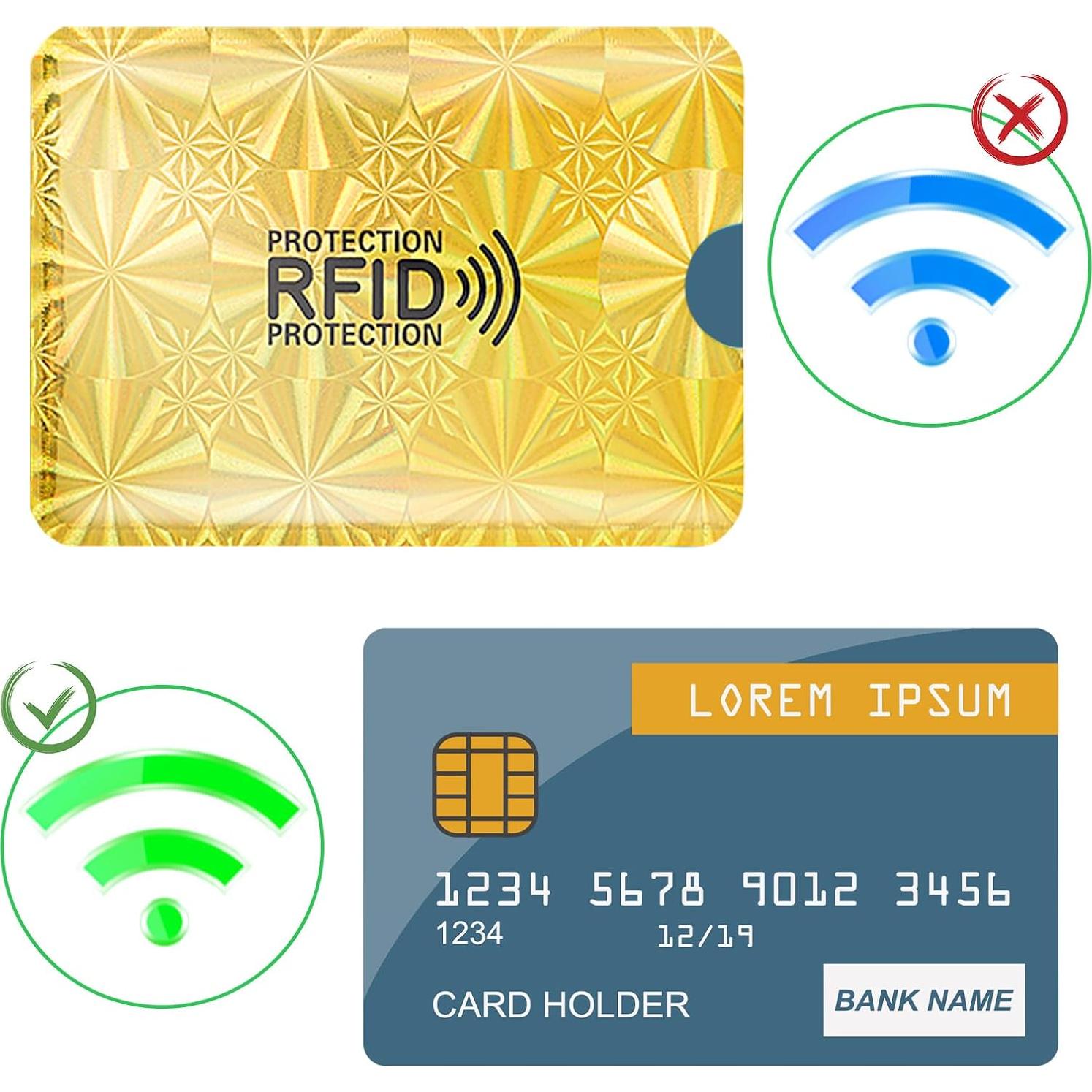 Set 16 Fundas Bloqueadoras RFID JIEYAO - 12 Colores + 4 Pasaportes