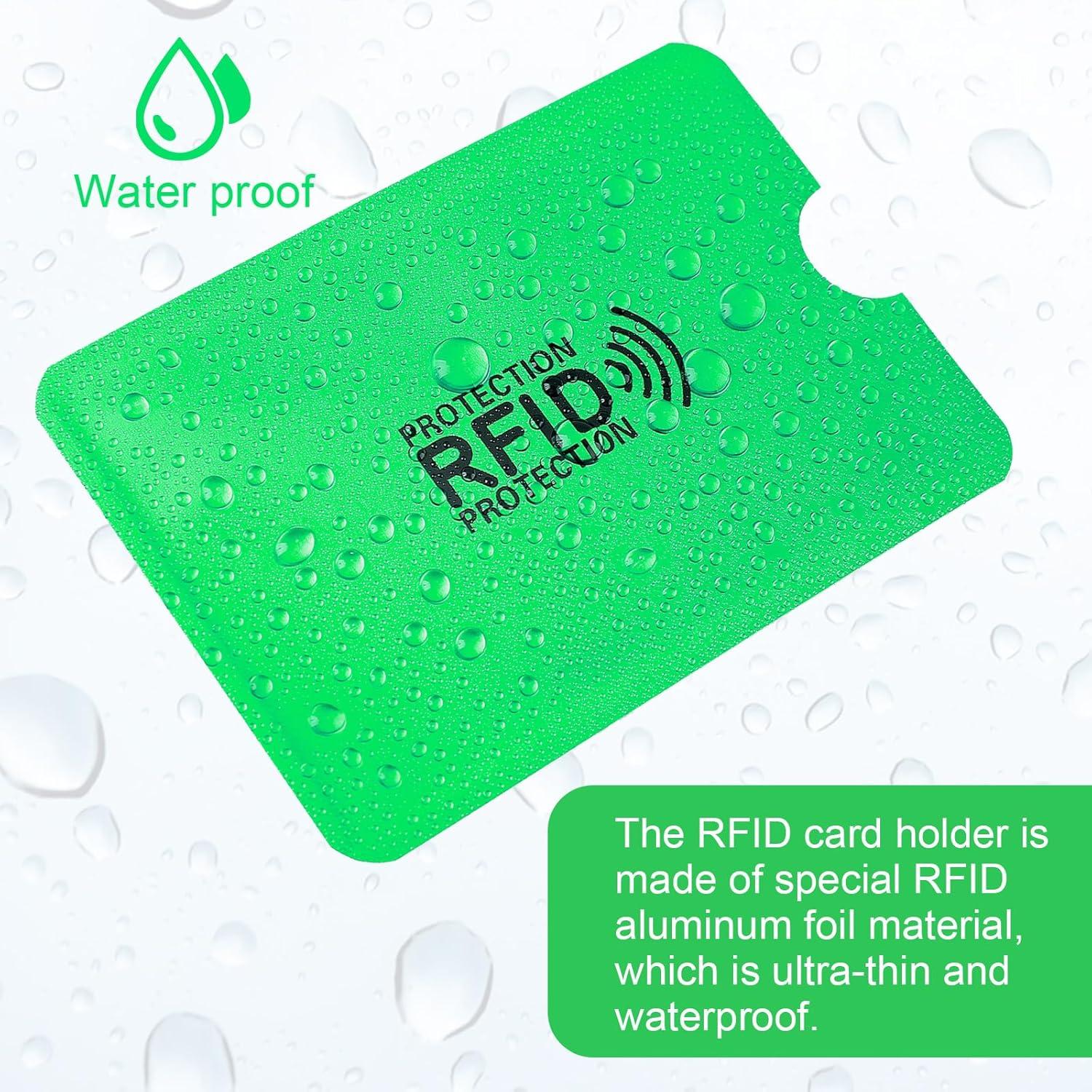 Set 16 Fundas Bloqueadoras RFID JIEYAO - 12 Colores + 4 Pasaportes