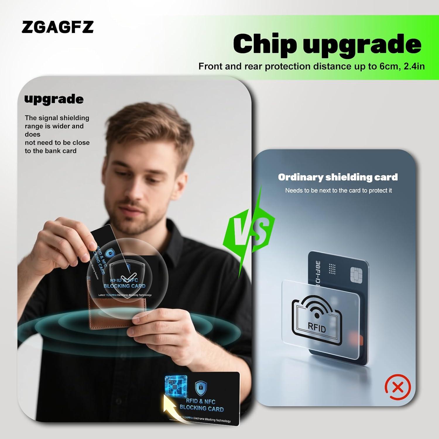 Paquete de 6 Tarjetas de Bloqueo RFID ZGAGFZ para Pasaporte