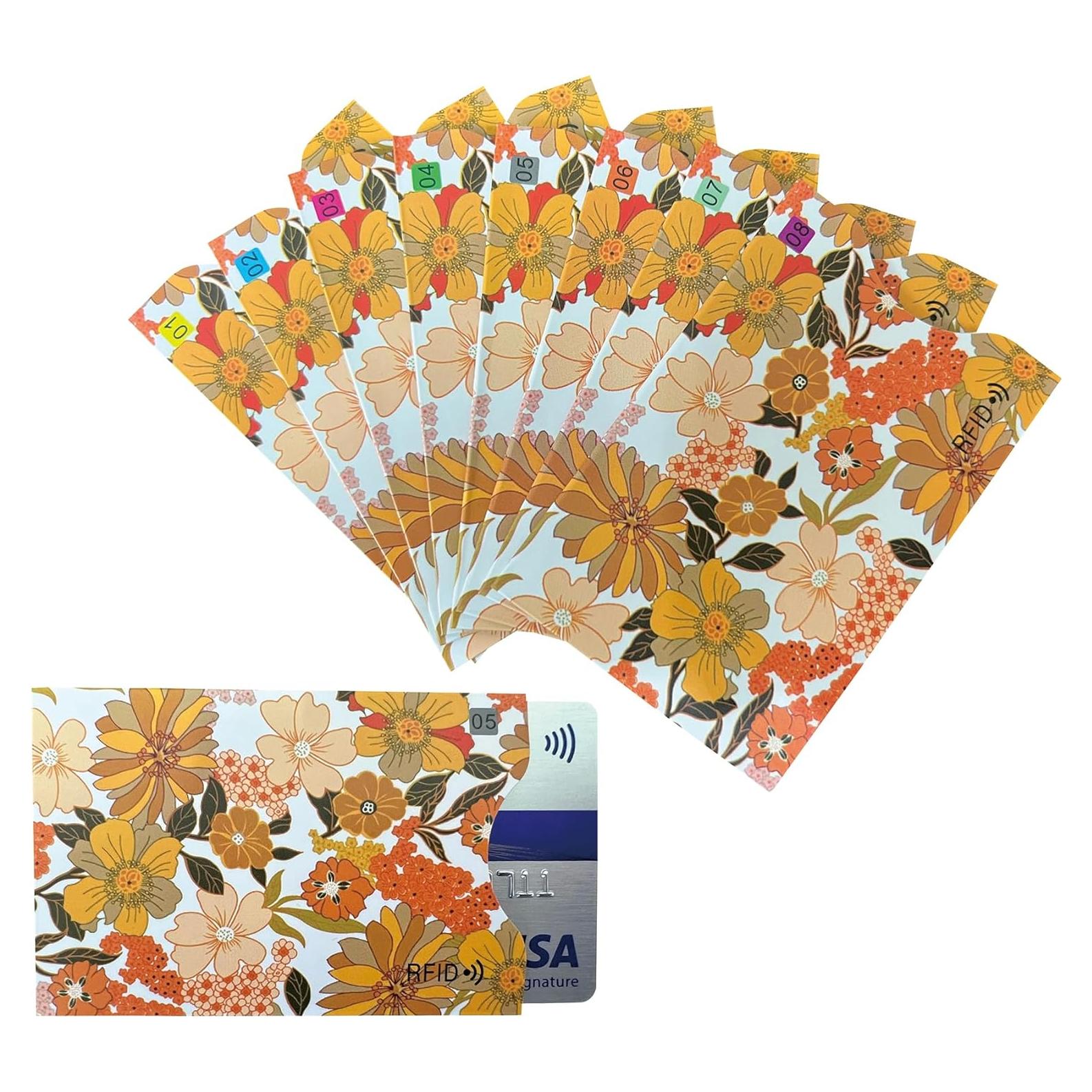 8 Fundas Antirrobo RFID Wenzhou para Tarjetas de Crédito Amarillo