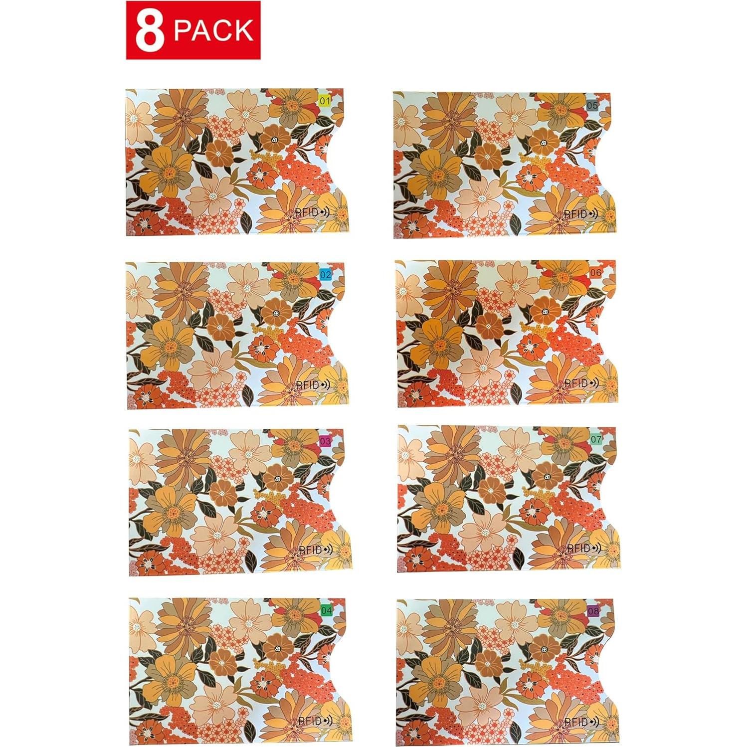 8 Fundas Antirrobo RFID Wenzhou para Tarjetas de Crédito Amarillo