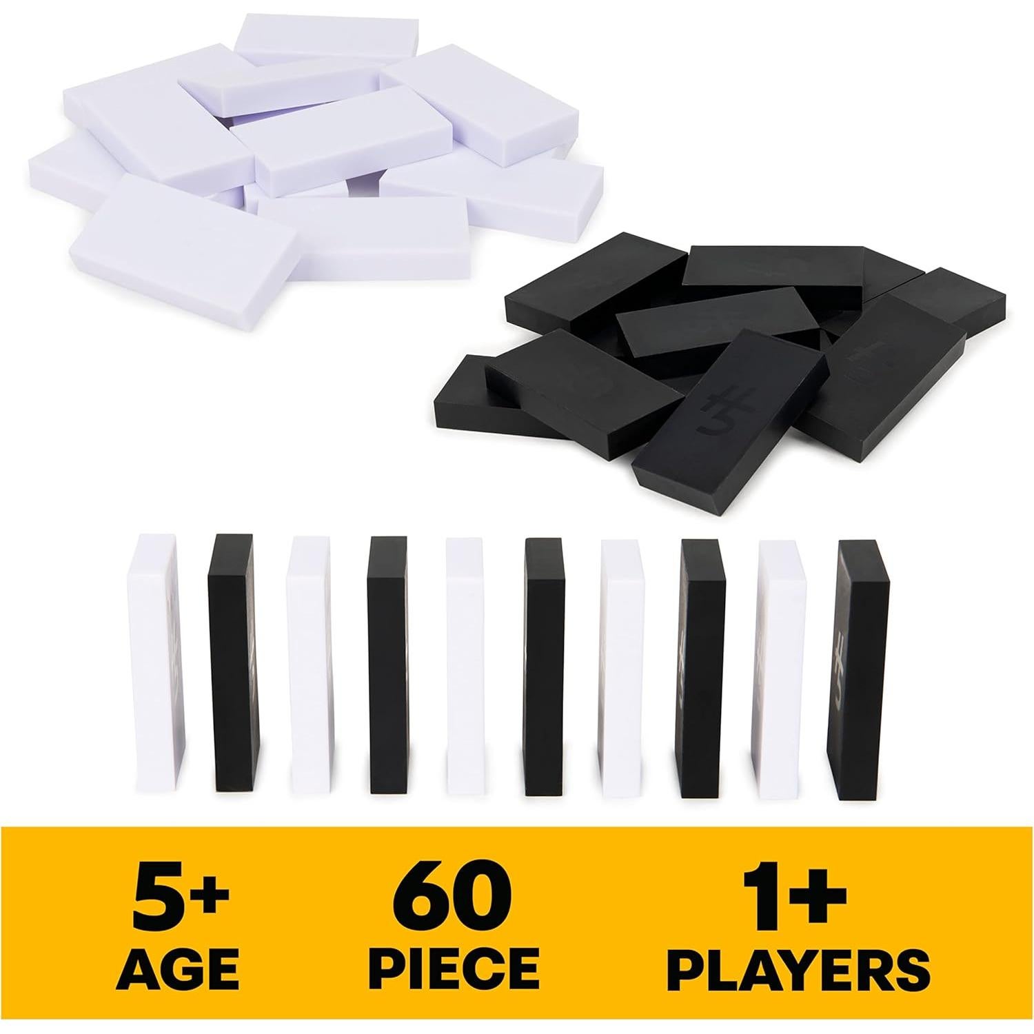 Set de Dominó Spin Master H5 60 Piezas Negro/Blanco