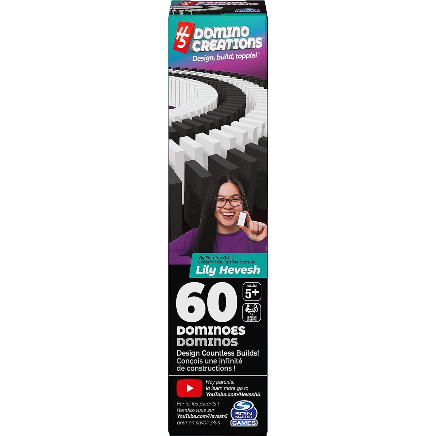 Set de Dominó Spin Master H5 60 Piezas Negro/Blanco