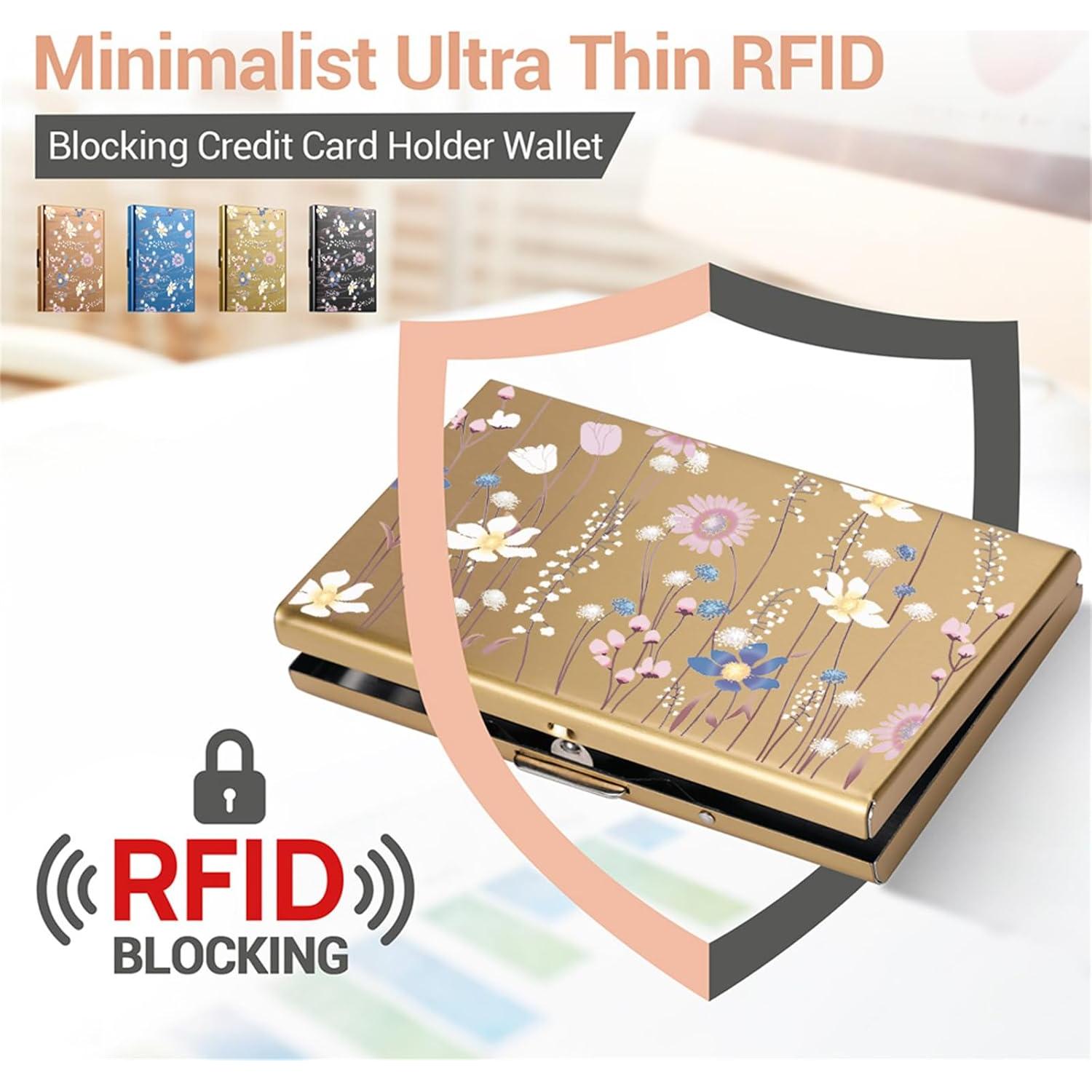 Portacarnets de Crédito BONSYL con Bloqueo RFID - Oro