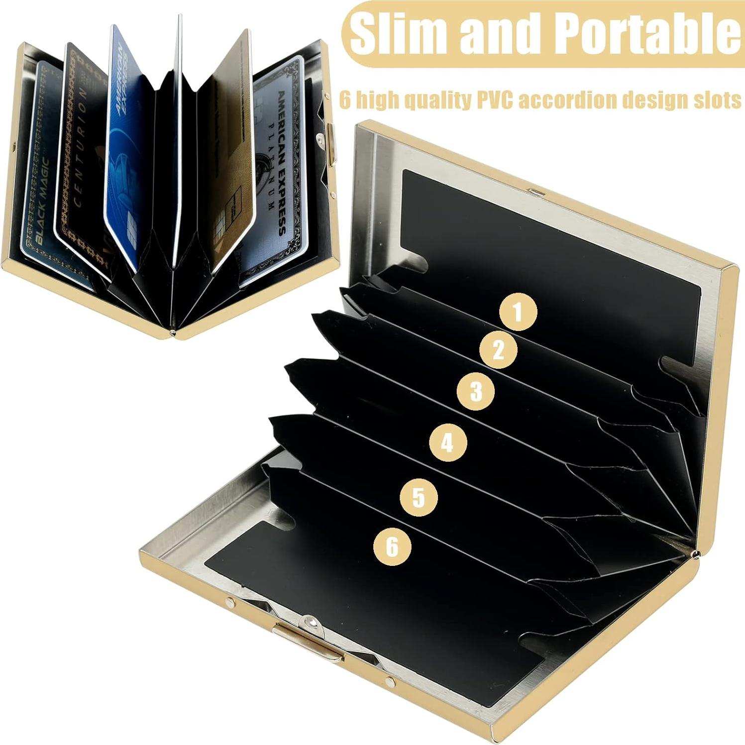 Portacarnets de Crédito BONSYL con Bloqueo RFID - Oro