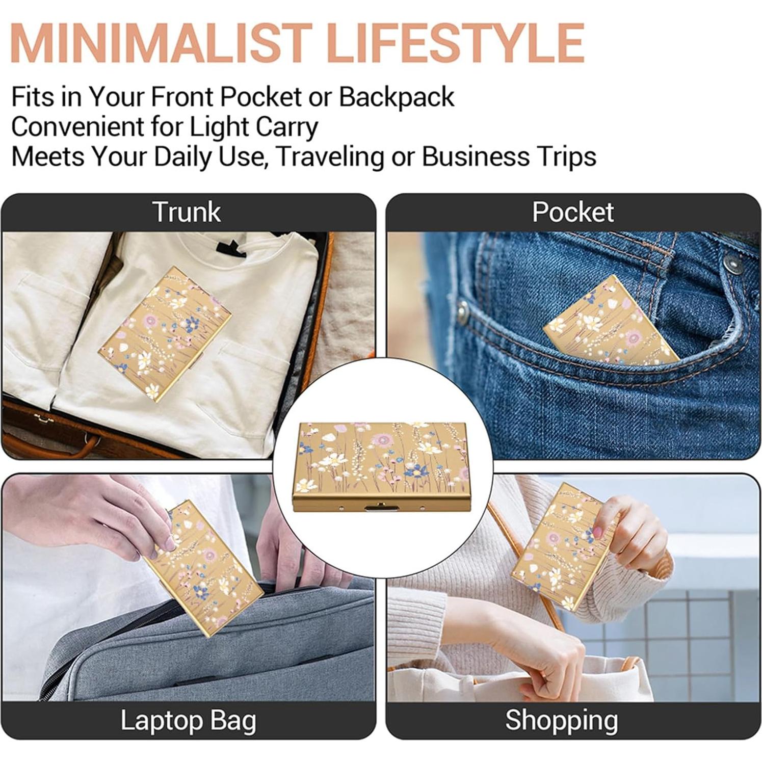 Portacarnets de Crédito BONSYL con Bloqueo RFID - Oro