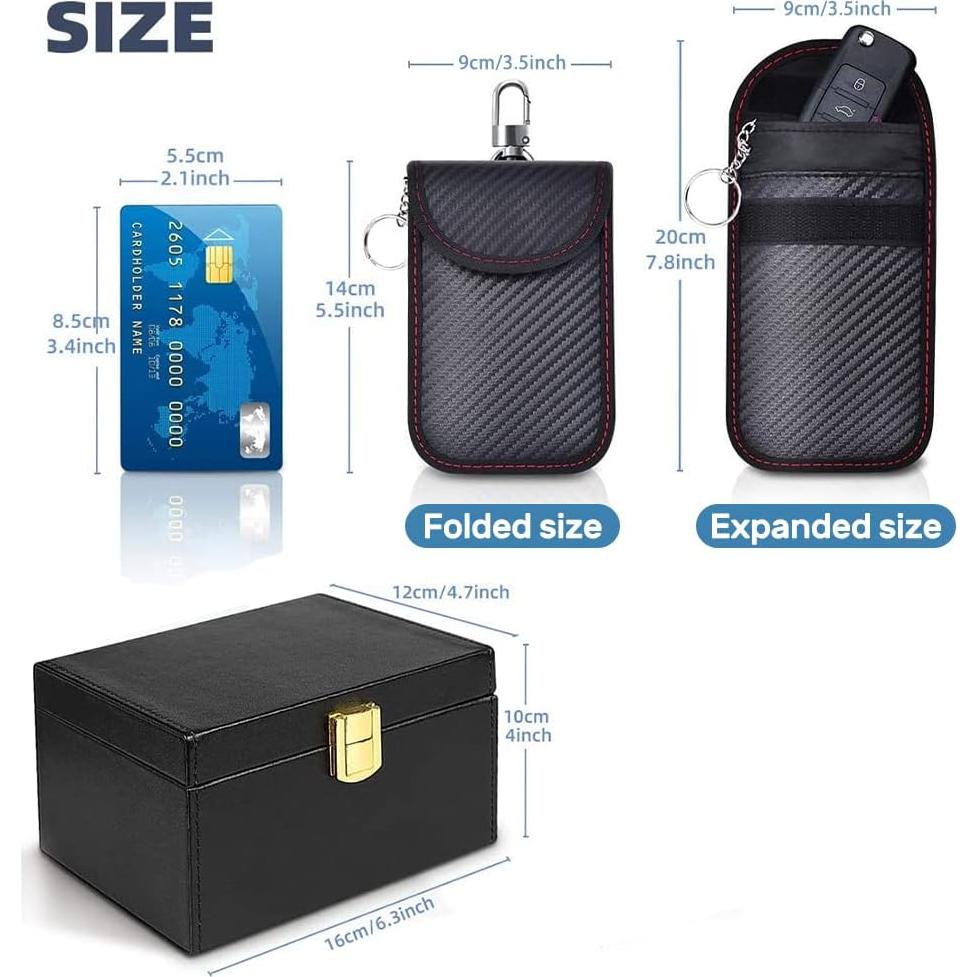 Caja Faraday Samfolk con 2 Bolsas para Llaves de Coche