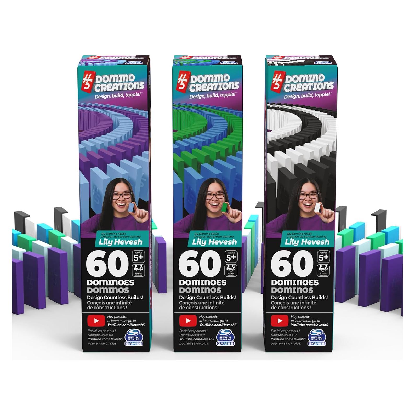 Set de Dominó H5 Spin Master 180 Piezas Colores Neón