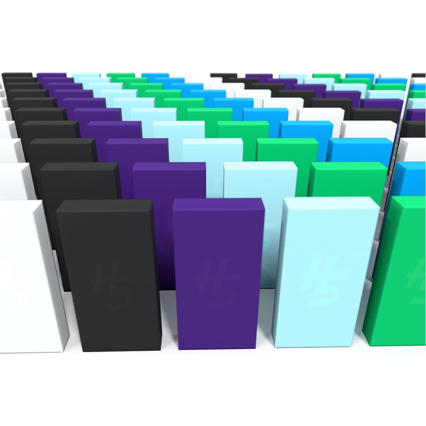 Set de Dominó H5 Spin Master 180 Piezas Colores Neón