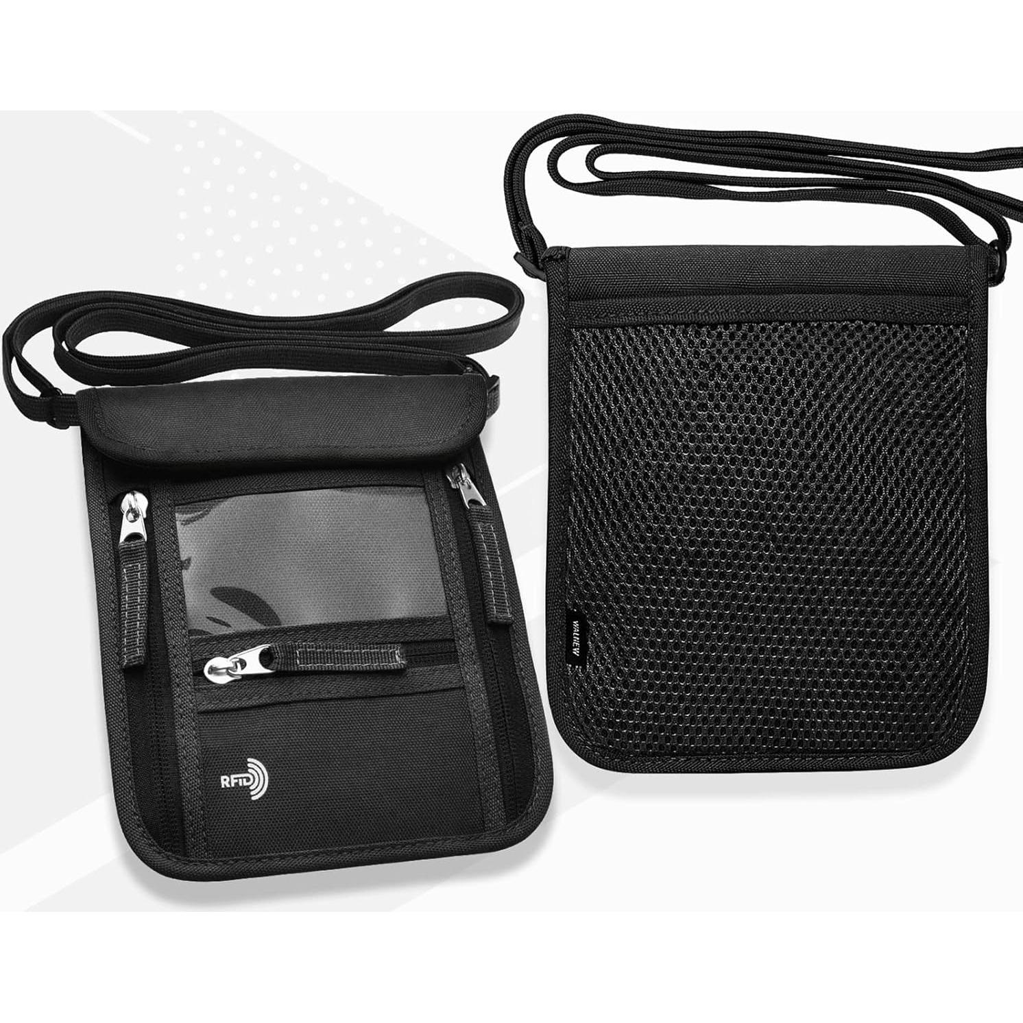 Billetera de Viaje WALNEW Unisex con Bloqueo RFID - Negro