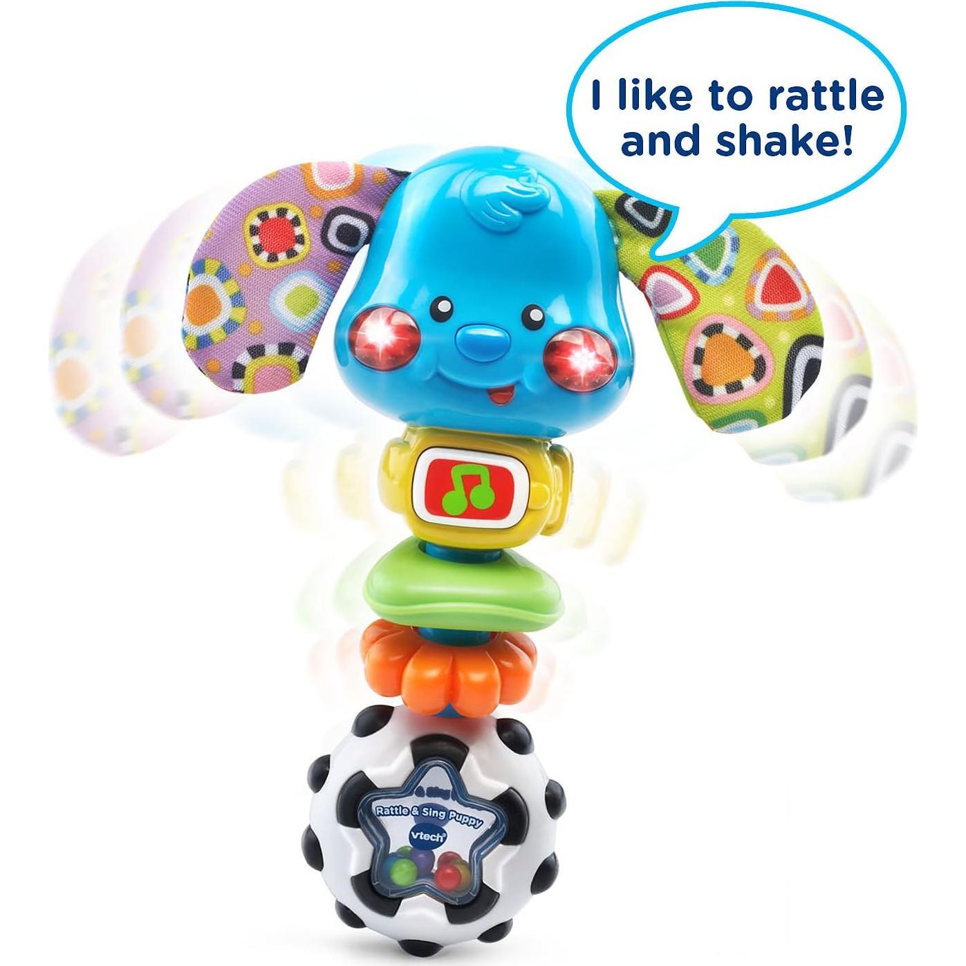 Sonajero Interactivo VTech Perrito 5.1x13.5cm para Bebés