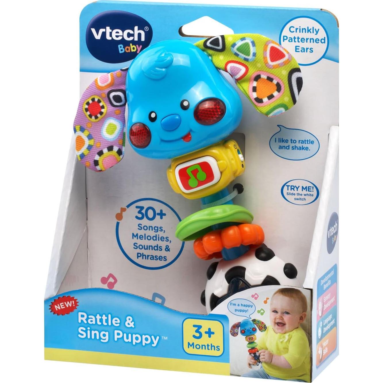 Sonajero Interactivo VTech Perrito 5.1x13.5cm para Bebés