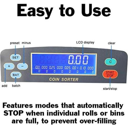 Contador y clasificador de monedas EX ELECTRONIX EXPRESS 4.9 kg