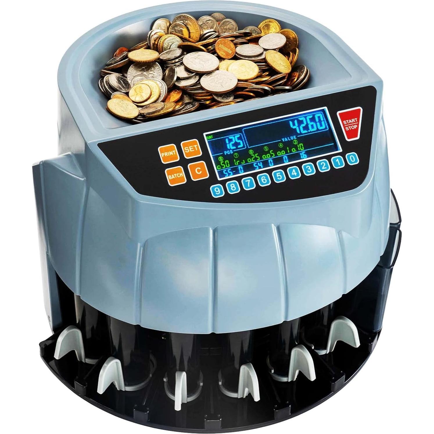 MUNBYN IMC10 Máquina Contadora de Monedas 250 monedas/min