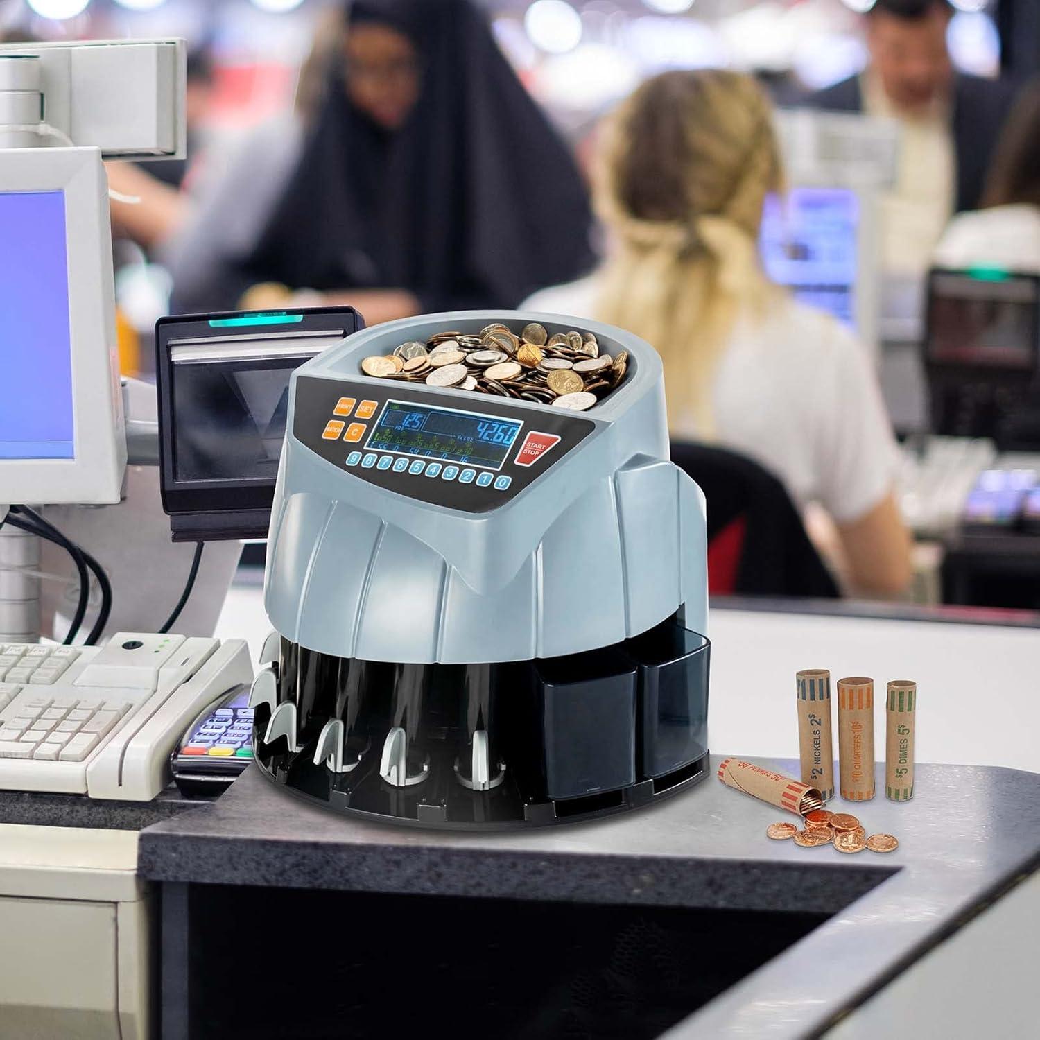 MUNBYN IMC10 Máquina Contadora de Monedas 250 monedas/min