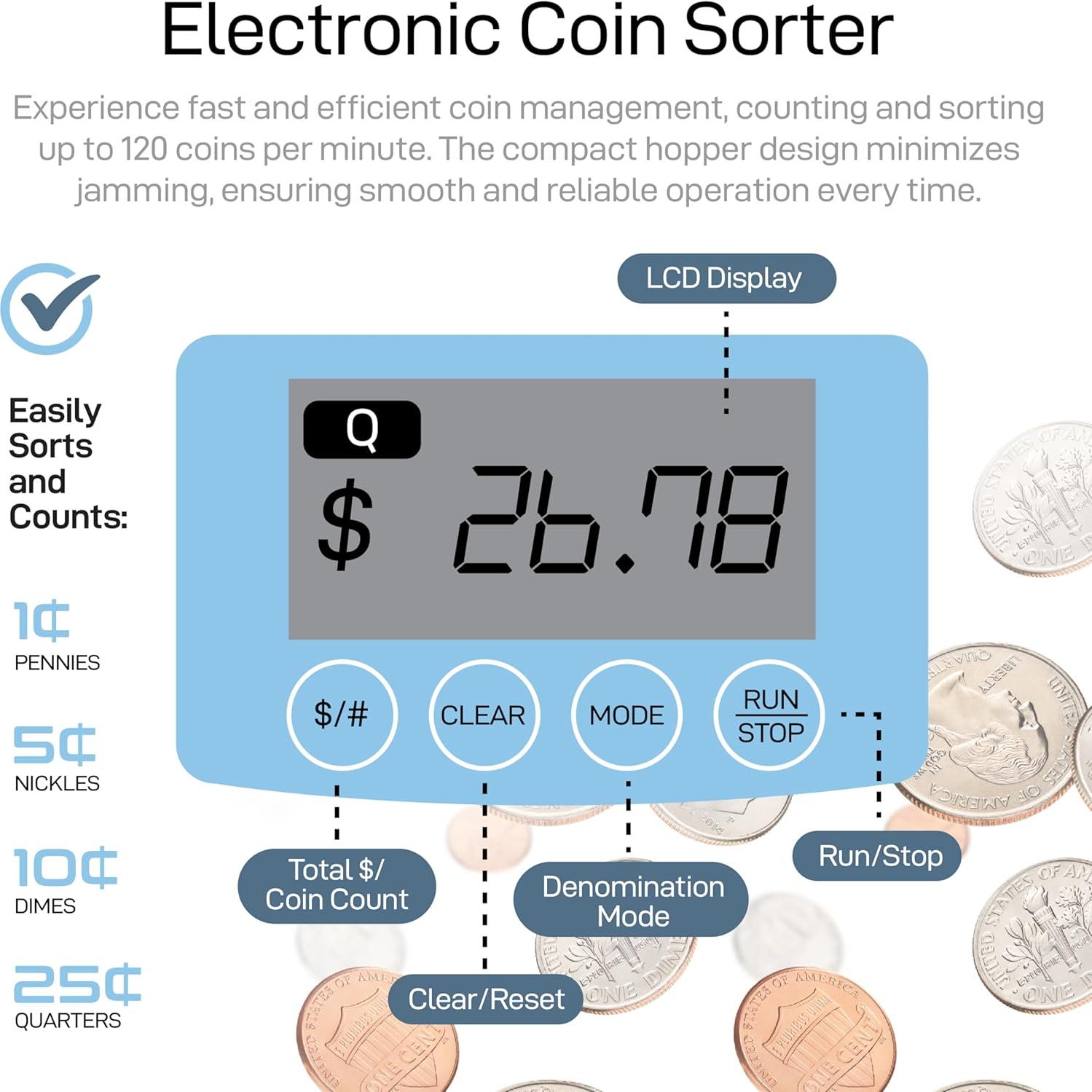 Contador y Clasificador de Monedas Automático Nuevo Estilo