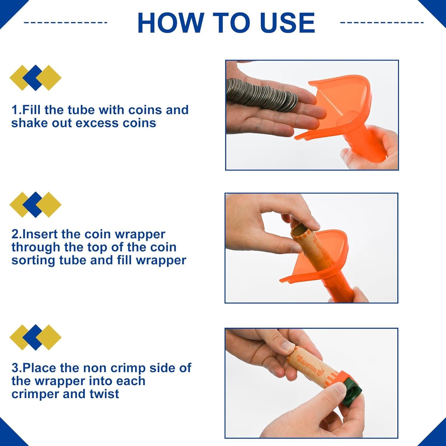 Juego de Envolturas de Monedas 144 Pcs ESENCIAL con Tubos