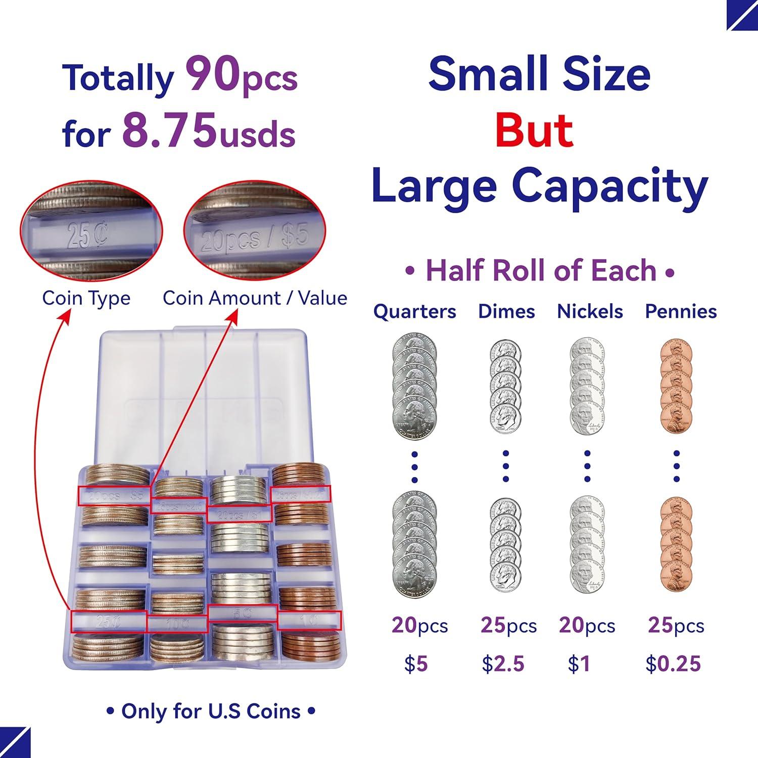 Soporte de Monedas para Auto Kortkoin - 2 Piezas, Organizador Práctico