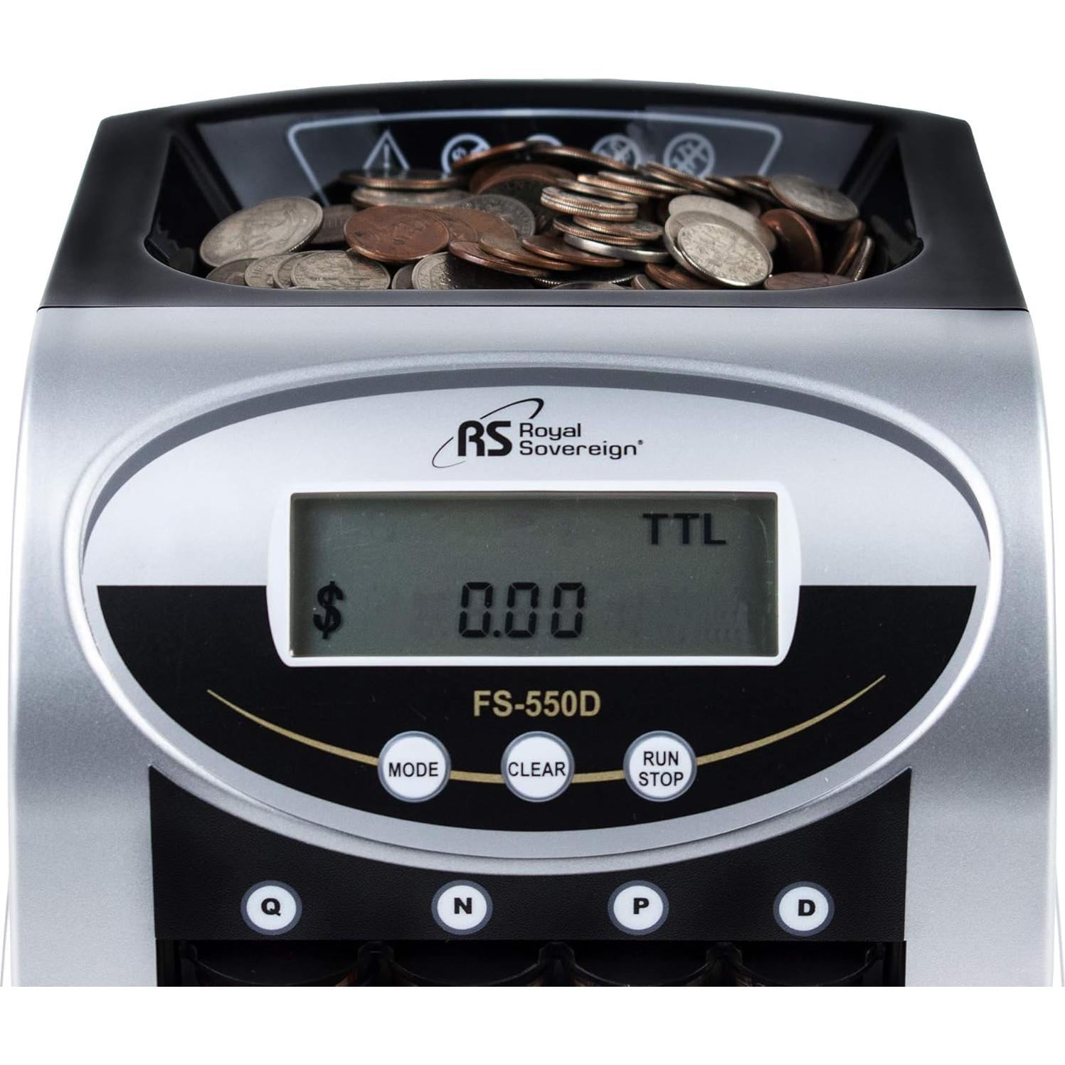 Contador Clasificador de Monedas Eléctrico Royal Sovereign FS-550D