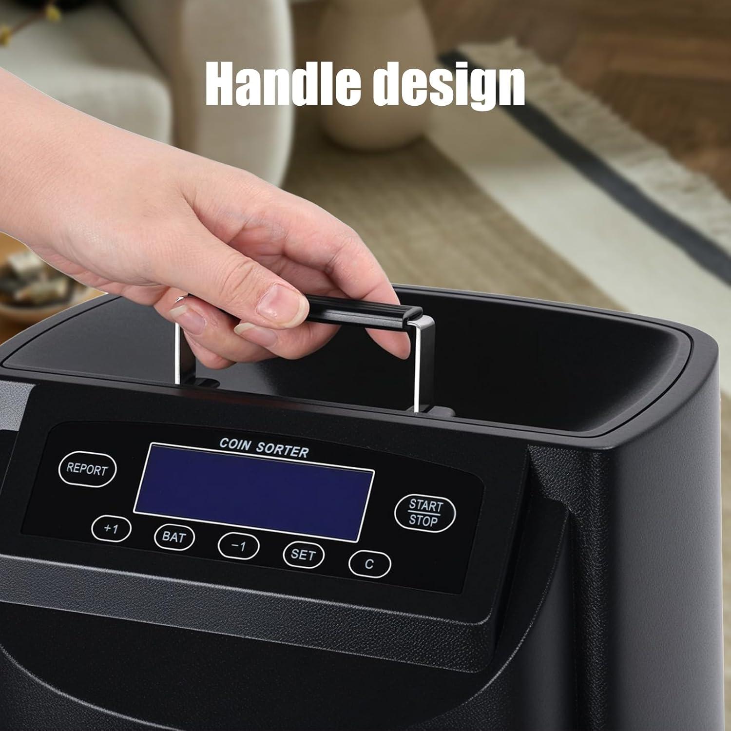 Máquina Contadora de Monedas Walbest Azul, 500 Monedas, LCD