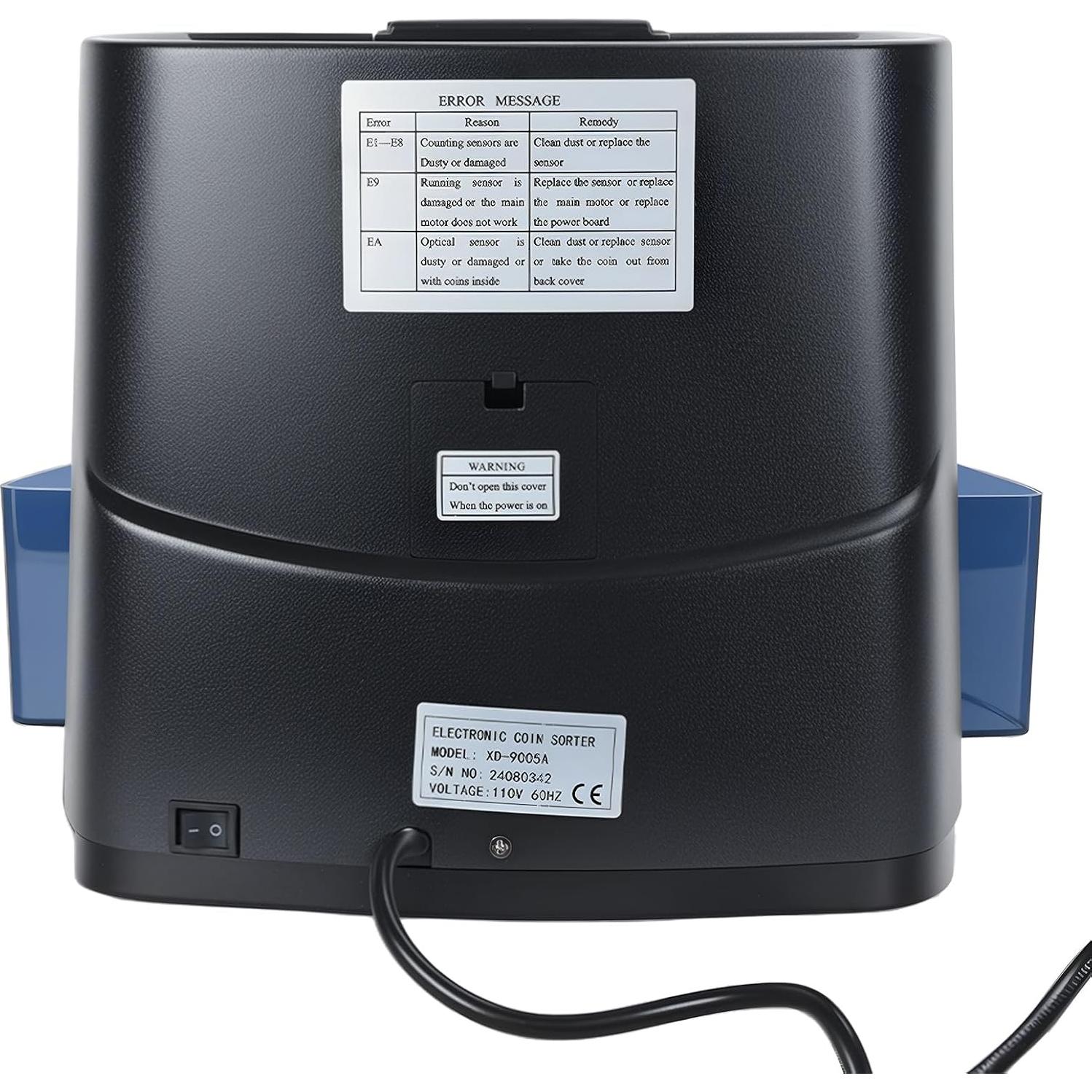 Máquina Contadora de Monedas Walbest Azul, 500 Monedas, LCD